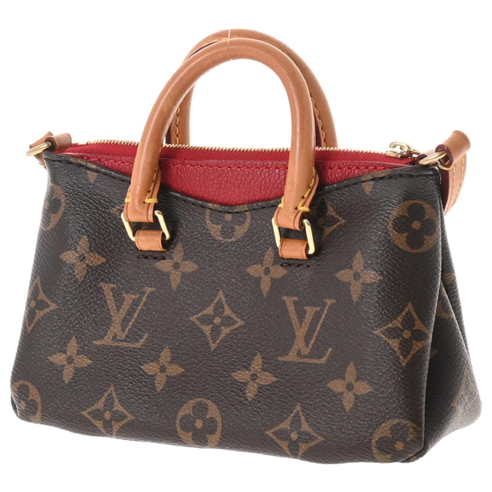 LOUIS VUITTON Nano Pallas Monogram Canvas Shoulder Crossbody Bag-US