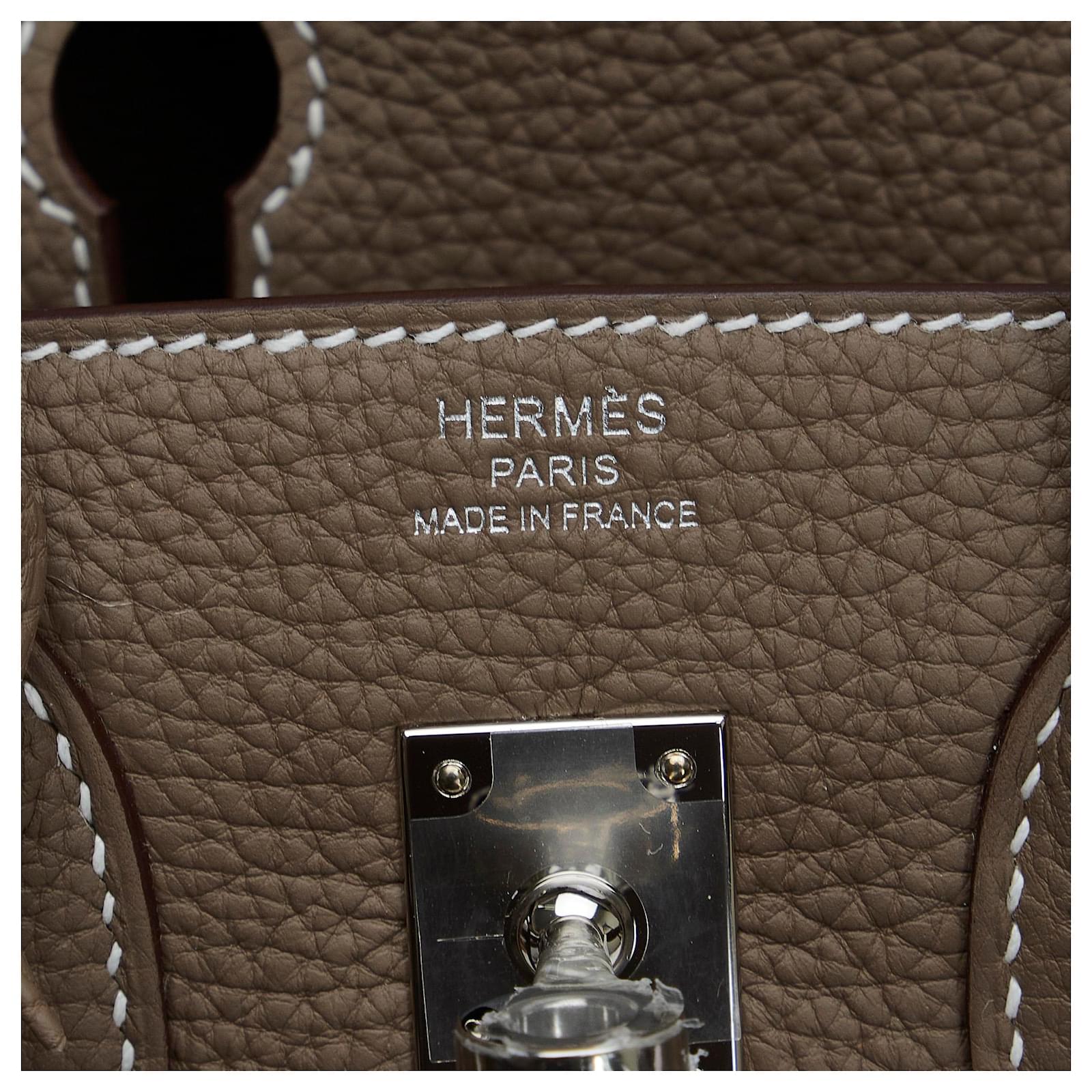 Hermès Hermes Brown 2022 Togo Birkin 25 Taupe Leather Pony-style calfskin  ref.954621 - Joli Closet