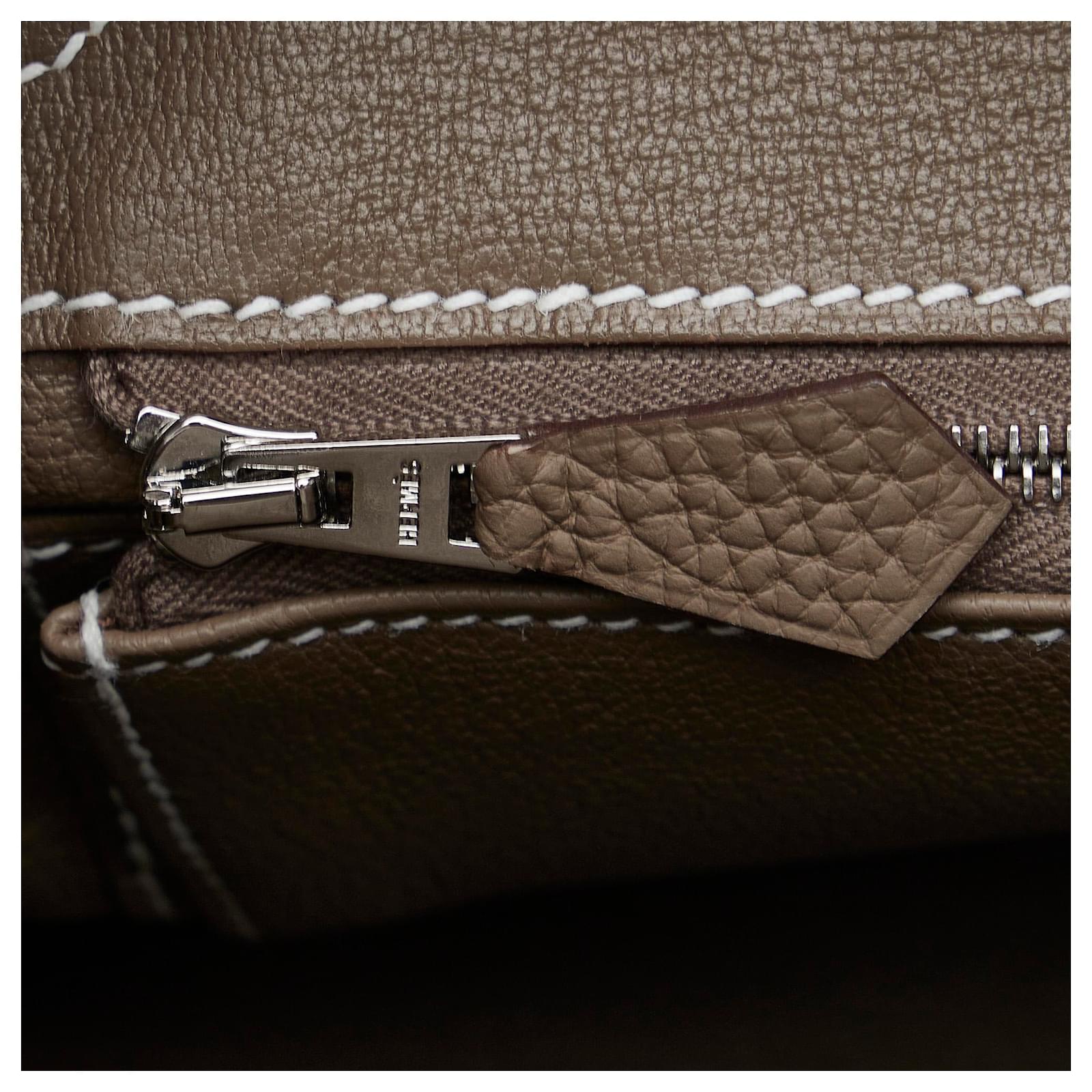 Hermès Hermes Brown 2022 Togo Birkin 25 Taupe Leather Pony-style calfskin  ref.954621 - Joli Closet
