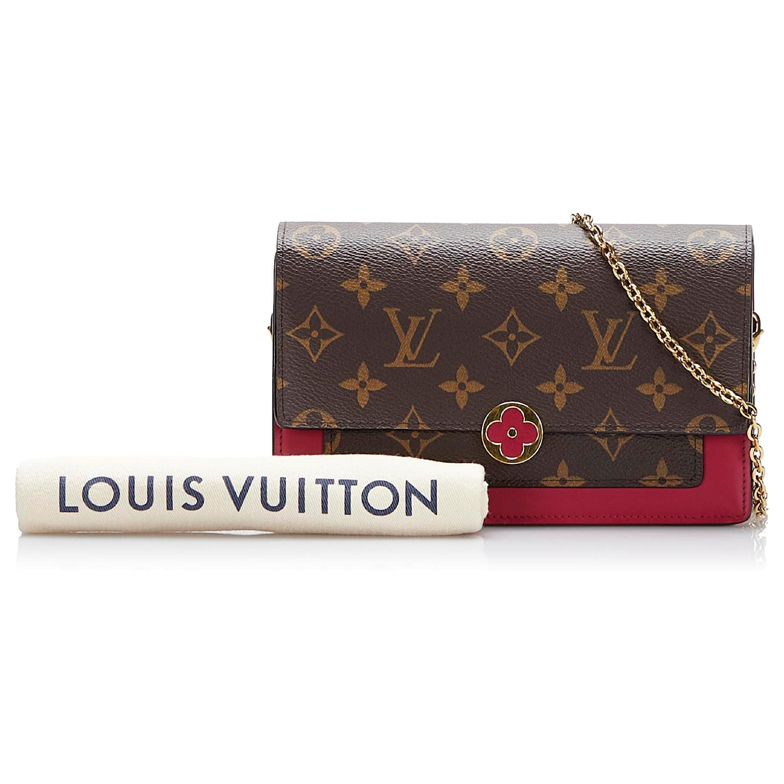 Louis Vuitton Brown Monogram Flore Wallet On Chain Cloth ref.954629 - Joli  Closet