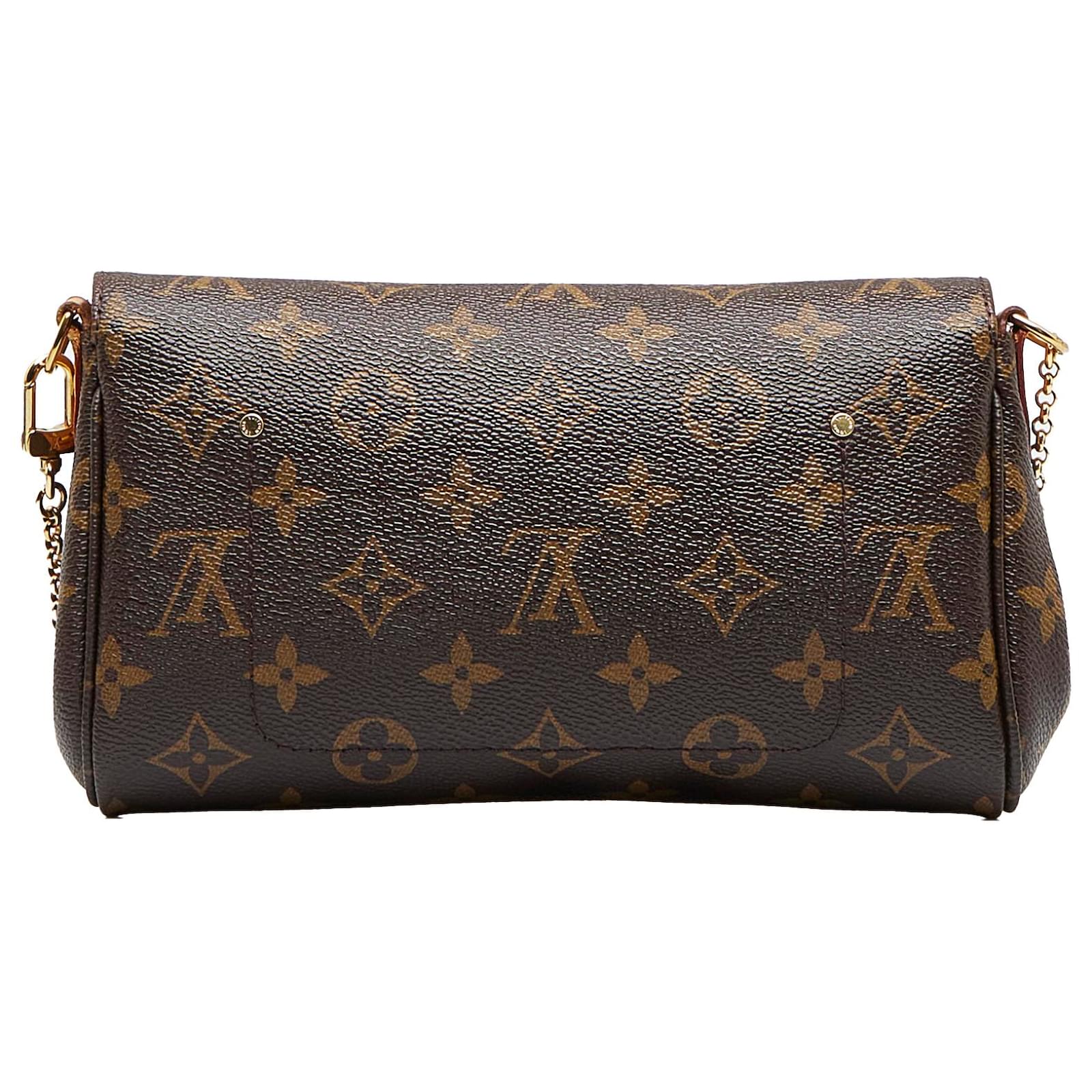 Louis Vuitton Brown Monogram Favorite PM Leather Cloth ref.954665