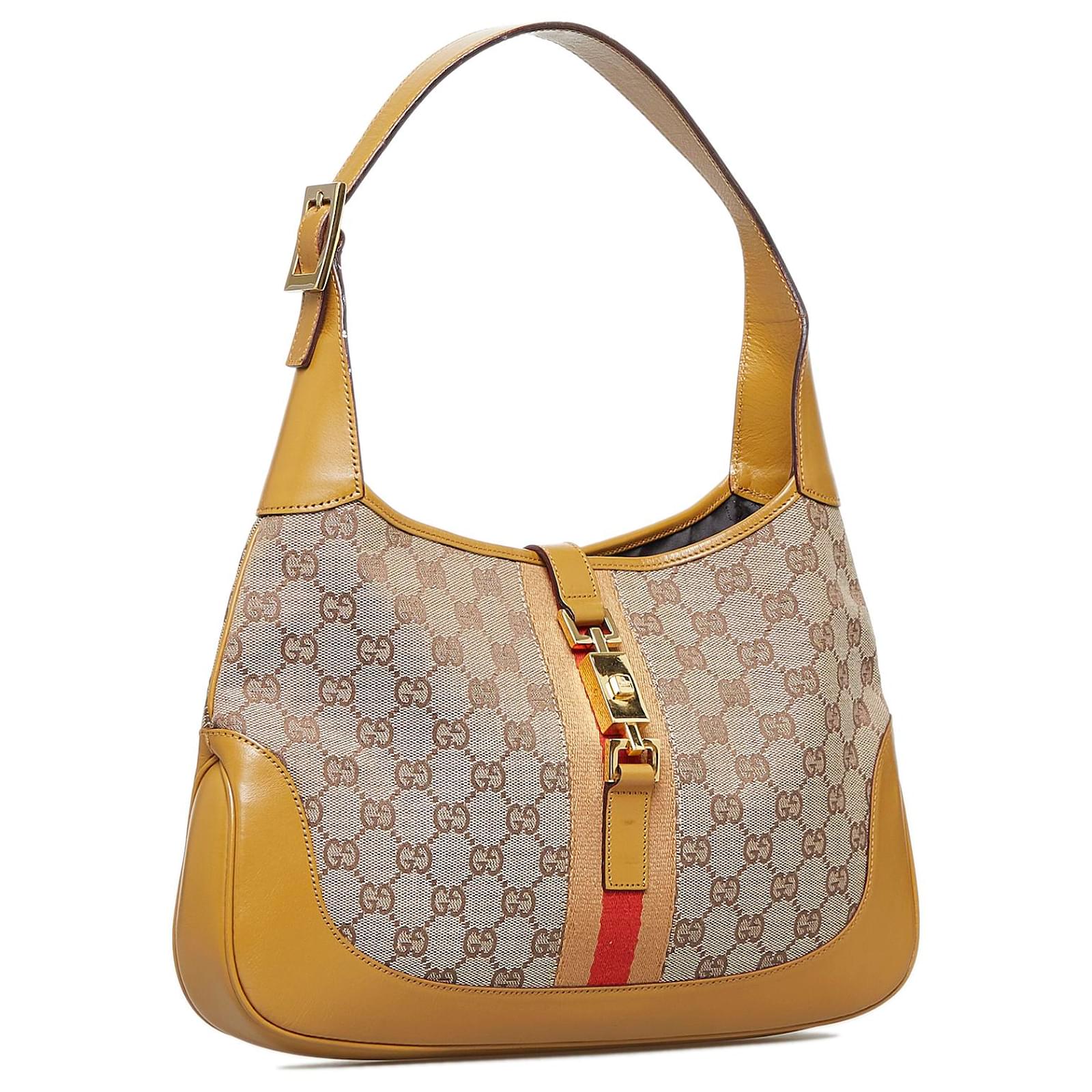Gucci Jackie 1961 GG Small Shoulder Bag Beige and Blue New from Japan