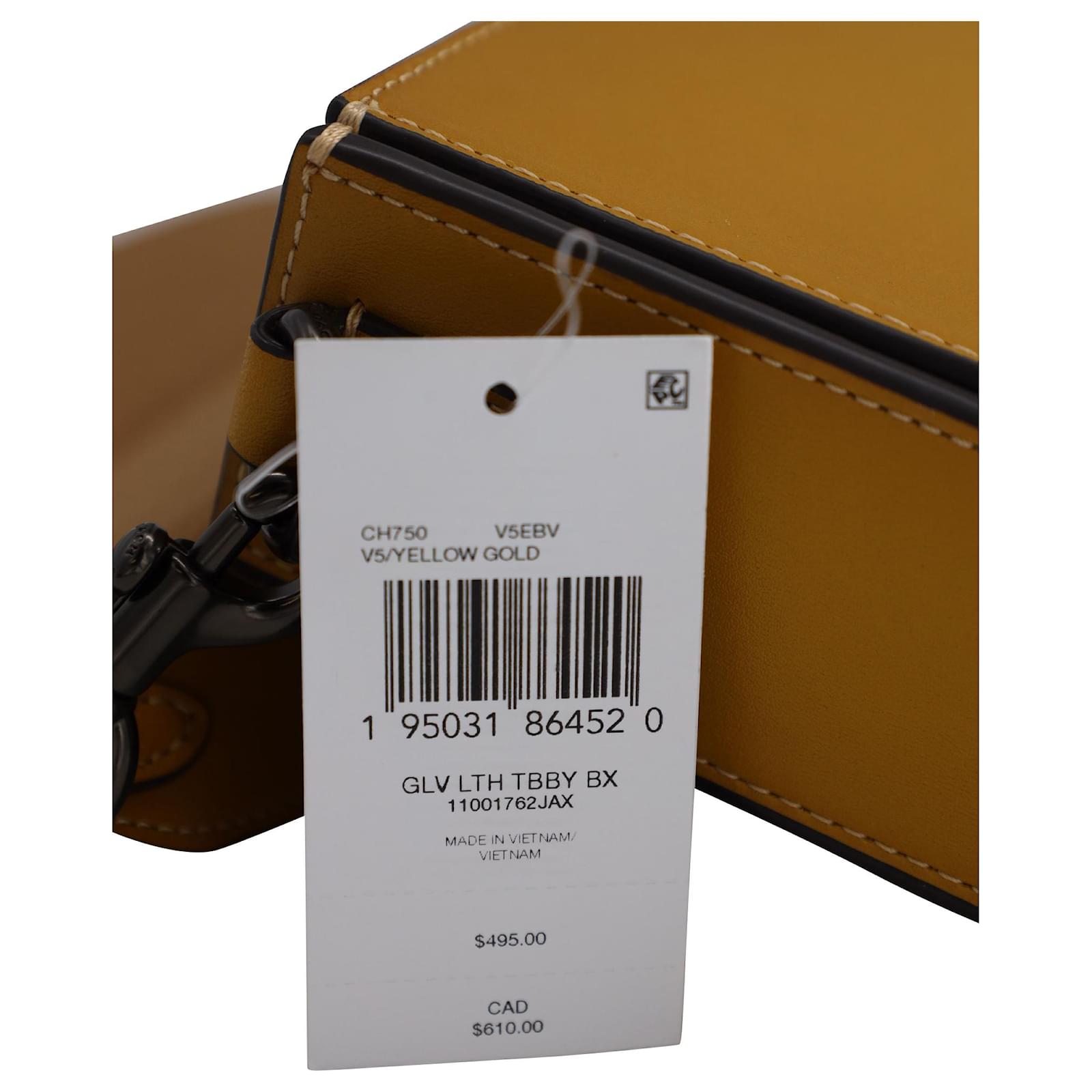 Coach Tabby Box Bag in Mustard Yellow Leather ref.954878 - Joli Closet