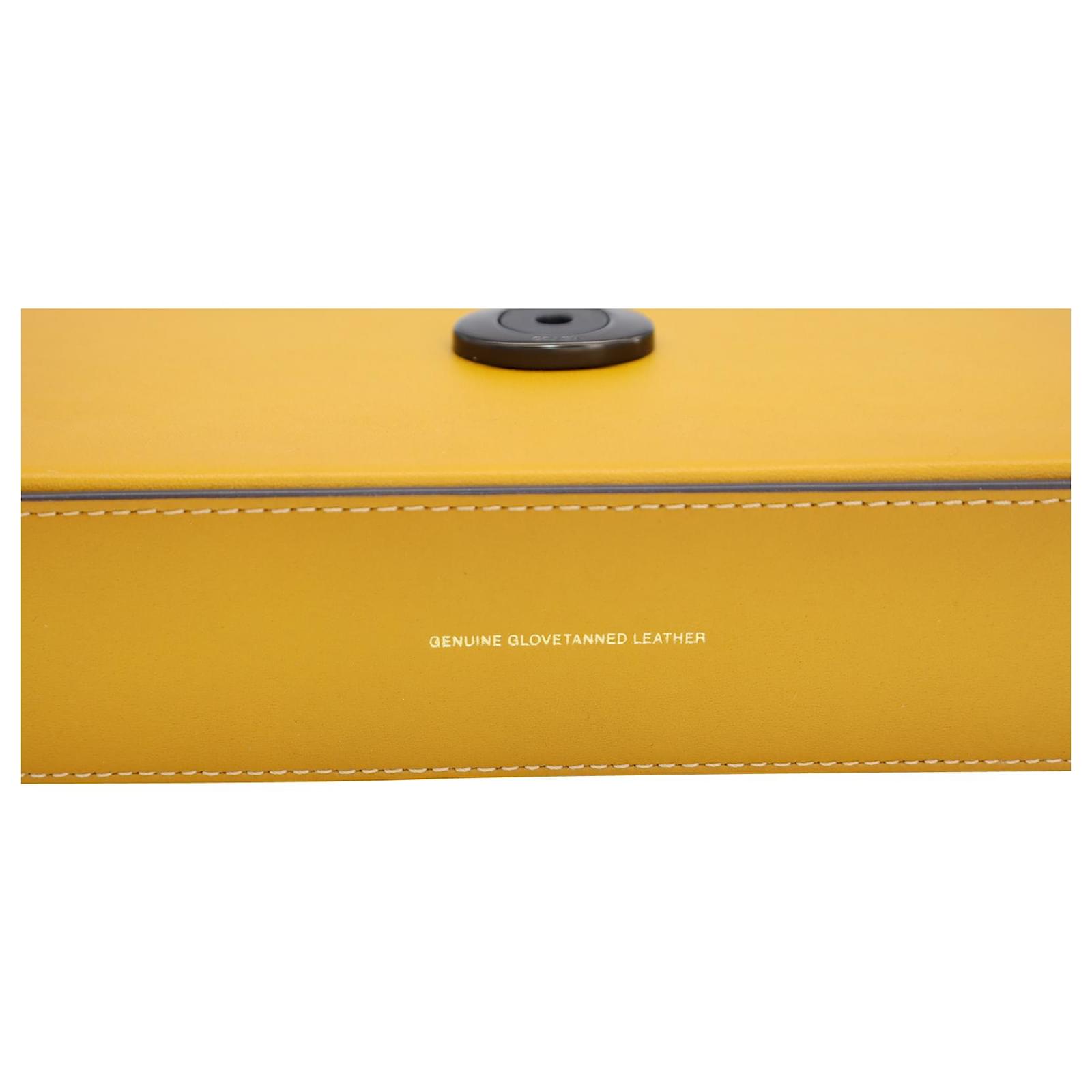 Coach Tabby Box Bag in Mustard Yellow Leather ref.954878
