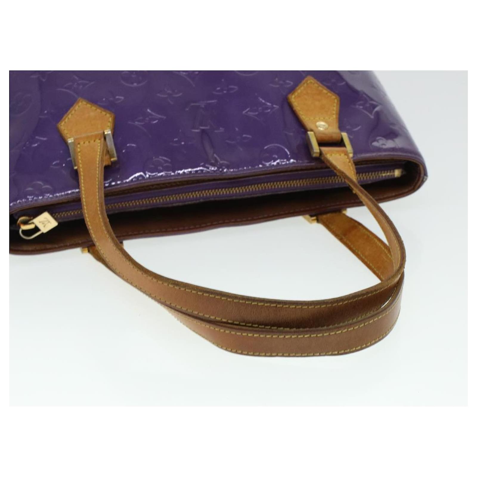 LOUIS VUITTON Monogram Vernis Houston Hand Bag Purple M91093 LV Auth 44124  Patent leather ref.955115 - Joli Closet
