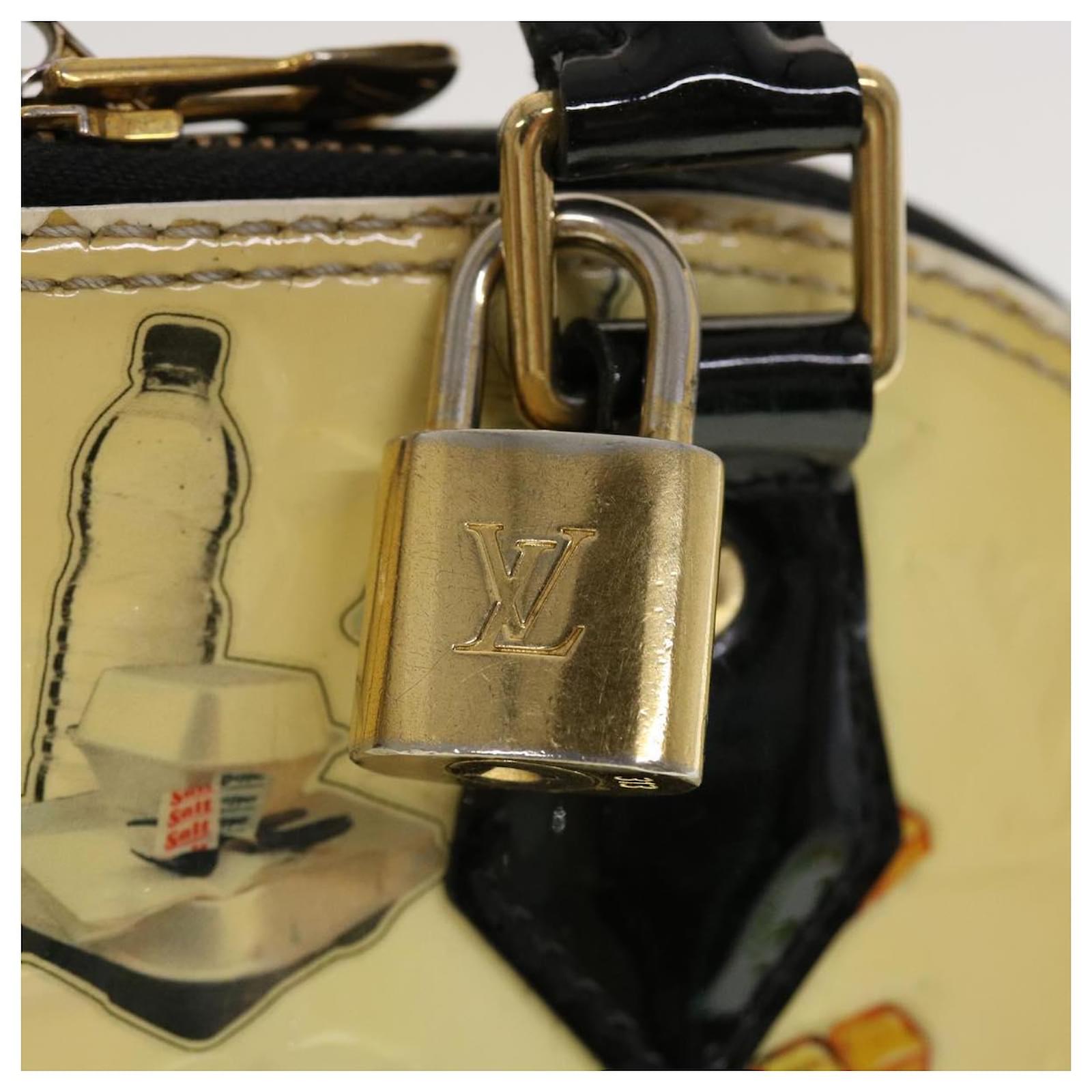 LOUIS VUITTON Vernis Nicolas Ghesquire Alma BB Hand Bag 2way M50419 auth  44478 Black White Patent leather ref.955135 - Joli Closet