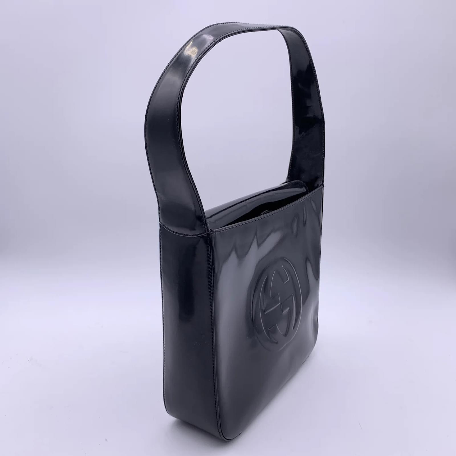 バッグ GUCCI Handbag Patent Leather Big GG Logo Gucci Iridescent Patent Leather Icon Bit Medium Shoulder Bag