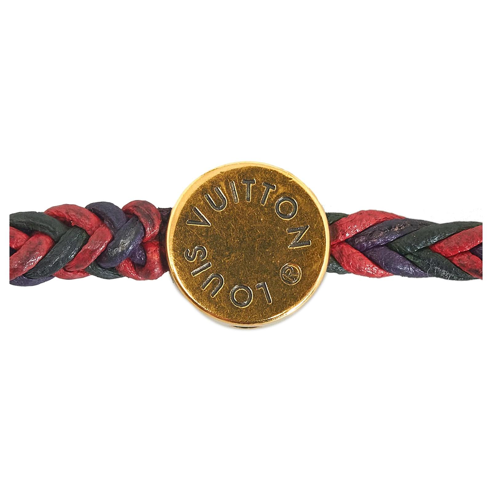 Louis Vuitton Red Two-Tone Friendship Bracelet Leather Pony-style calfskin  ref.955639 - Joli Closet