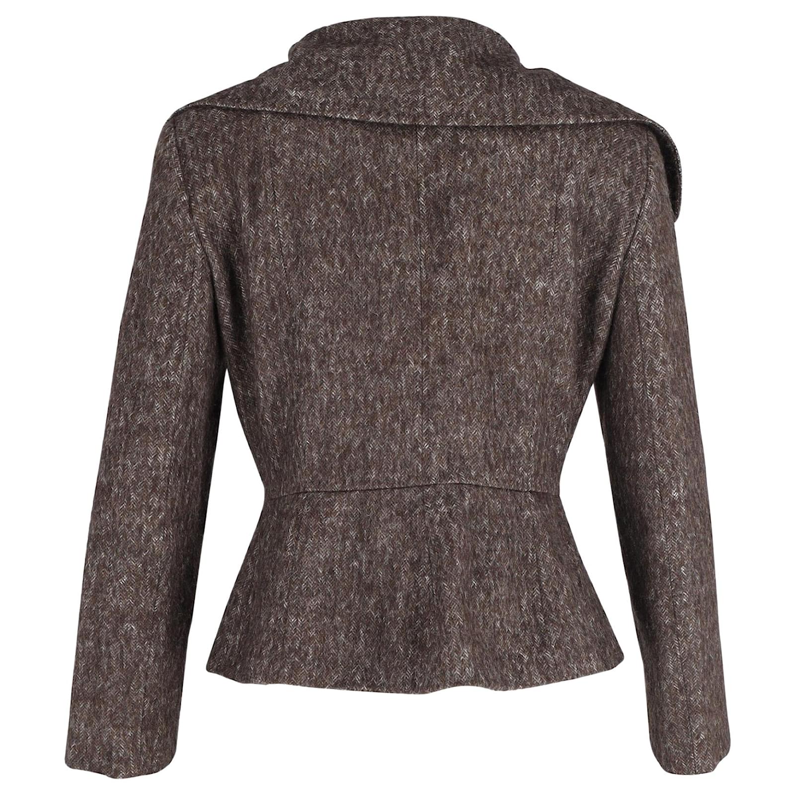 Carolina herrera wool deals funnel neck coat