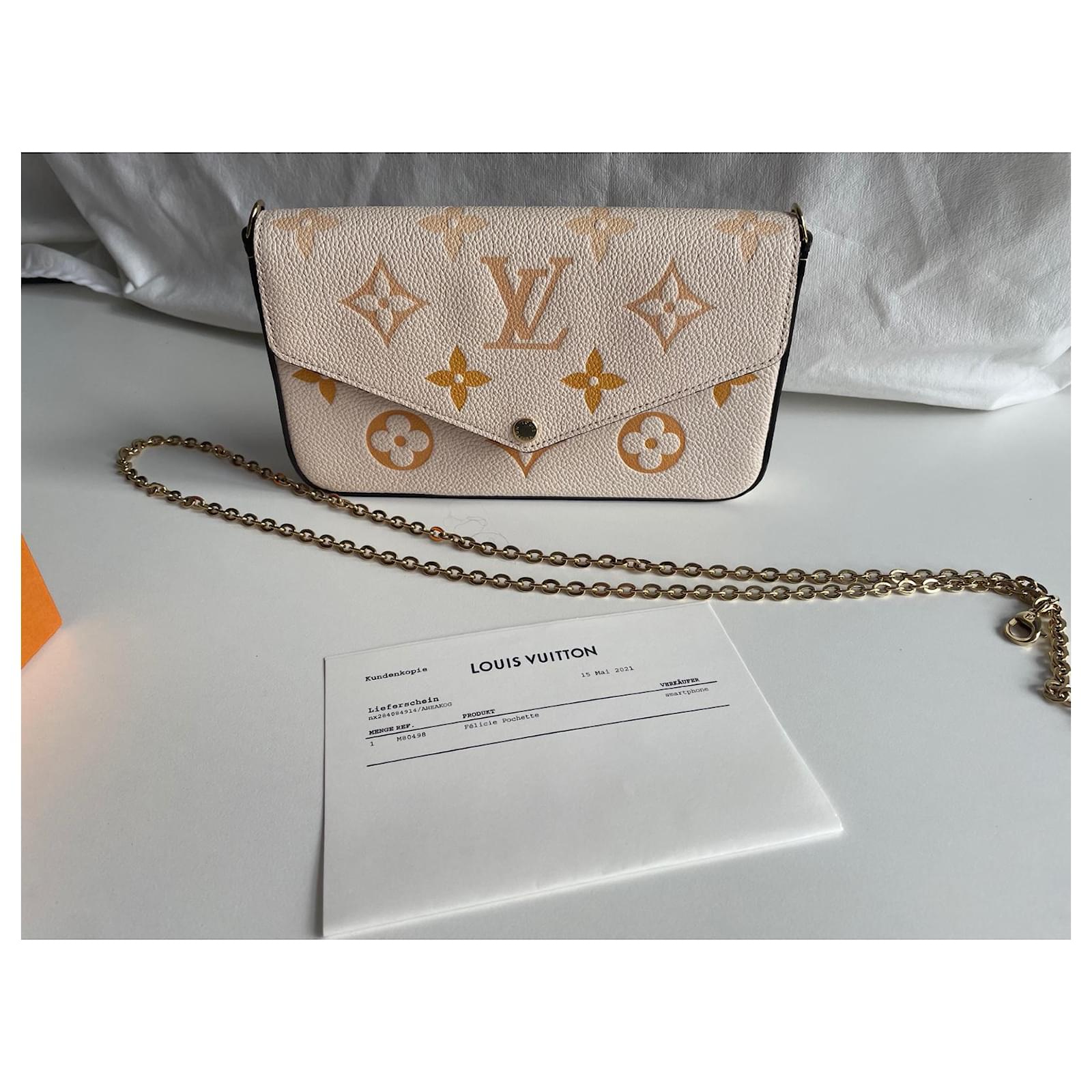 Louis Vuitton Pochette Felicie by the Pool Cream Leather ref