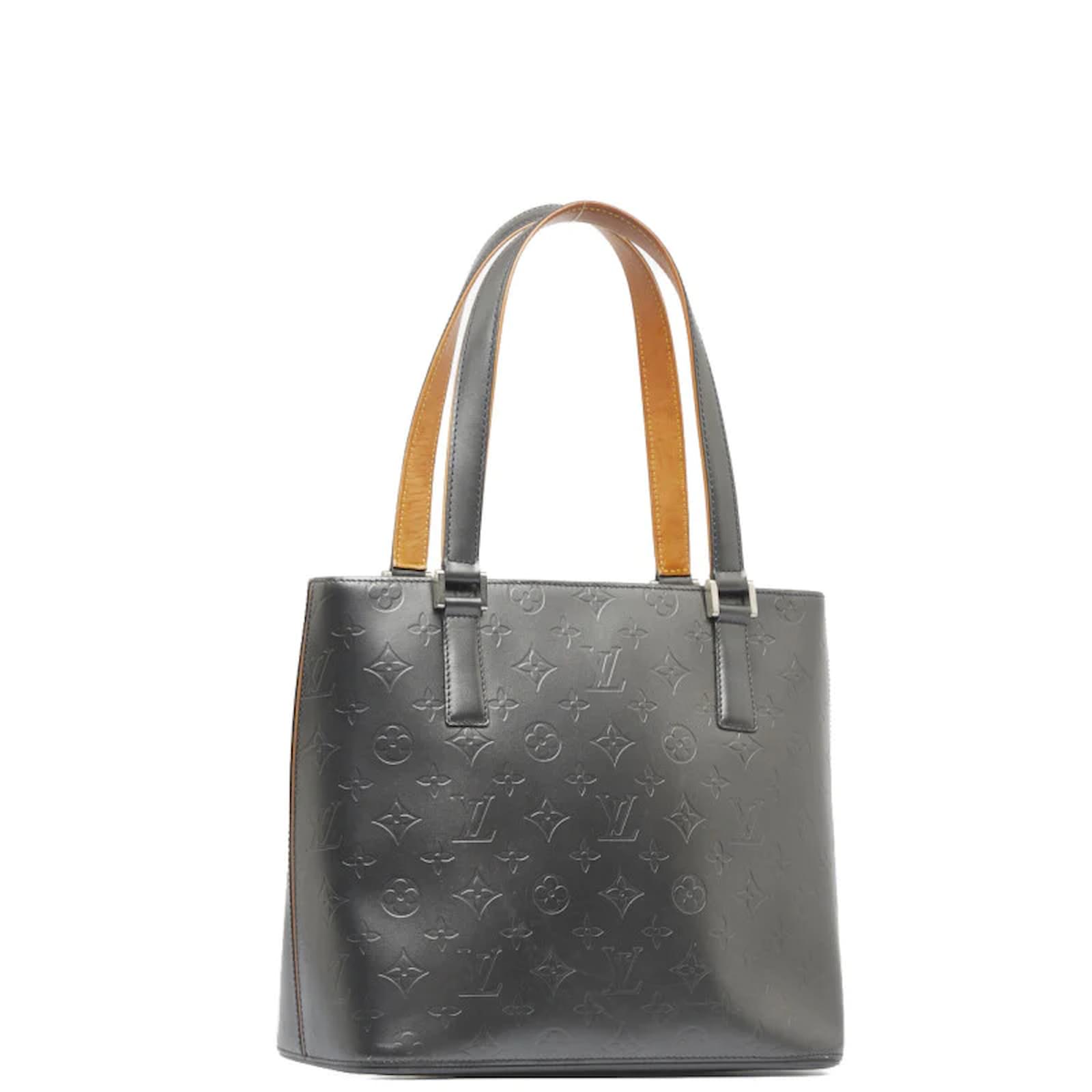 Louis Vuitton Monogram Mat Stockton M55112 Grey Leather Pony-style calfskin  ref.958625 - Joli Closet