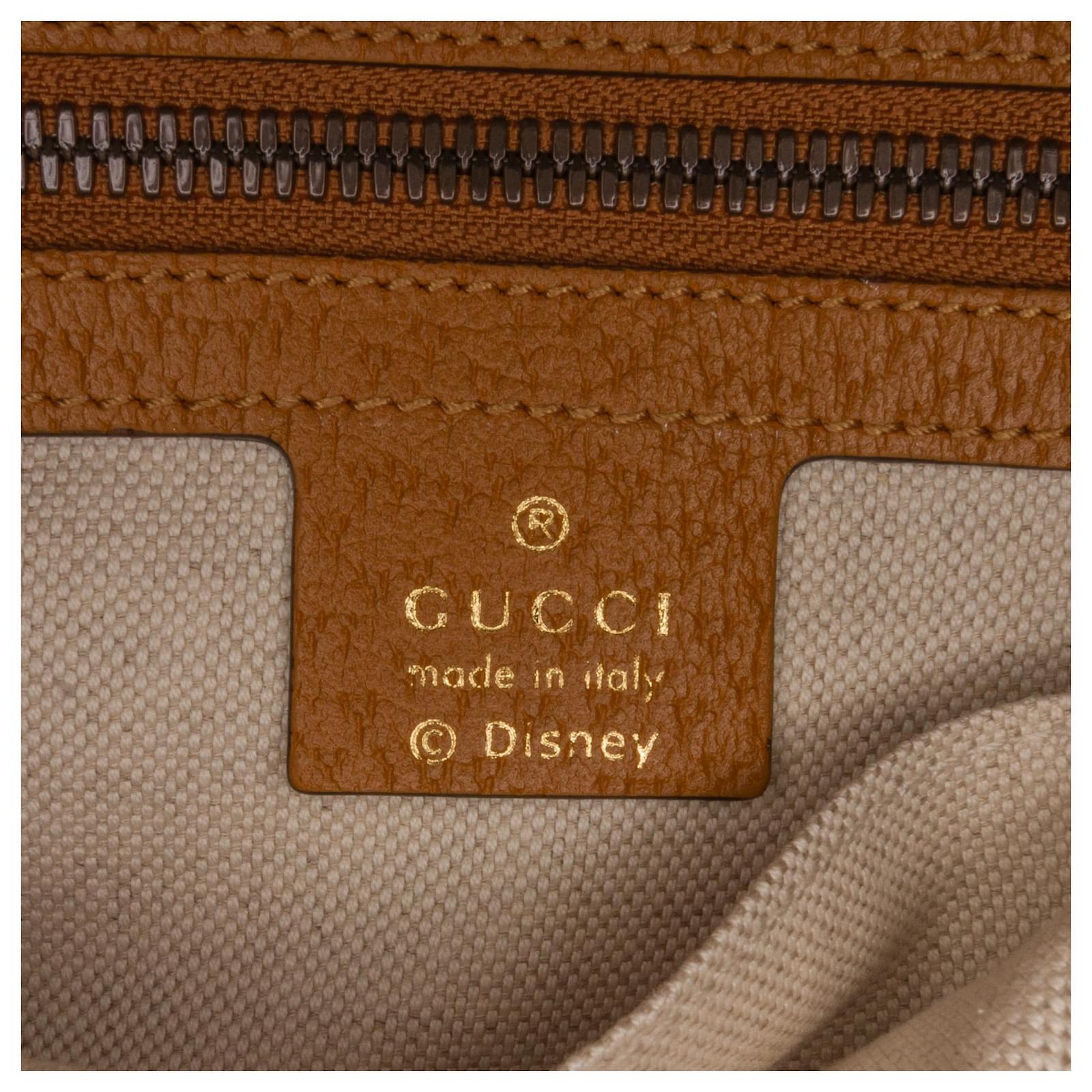 Brown Gucci GG Supreme Mickey Belt Bag