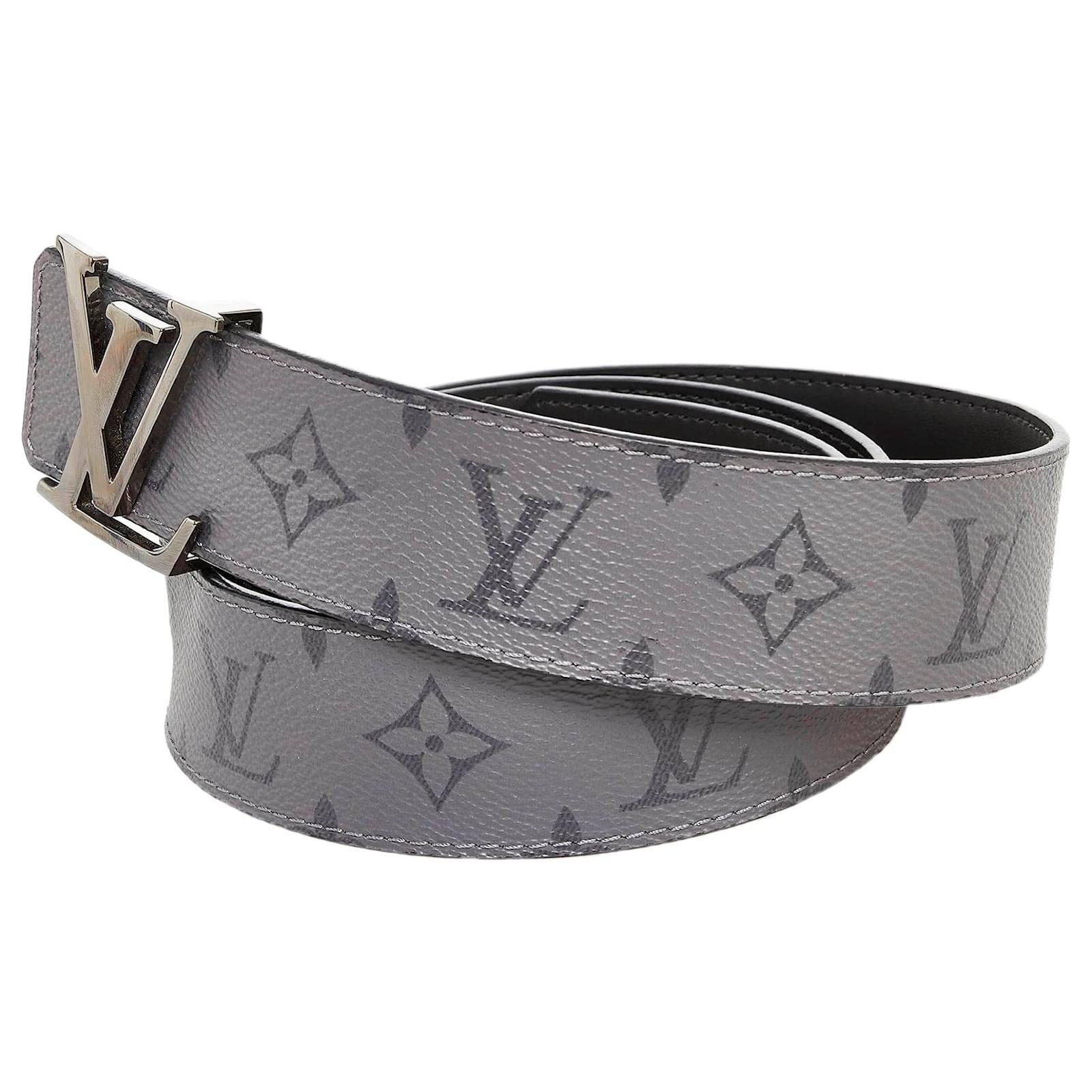 Louis Vuitton LV Reversible belt eclipse new Grey Leather ref