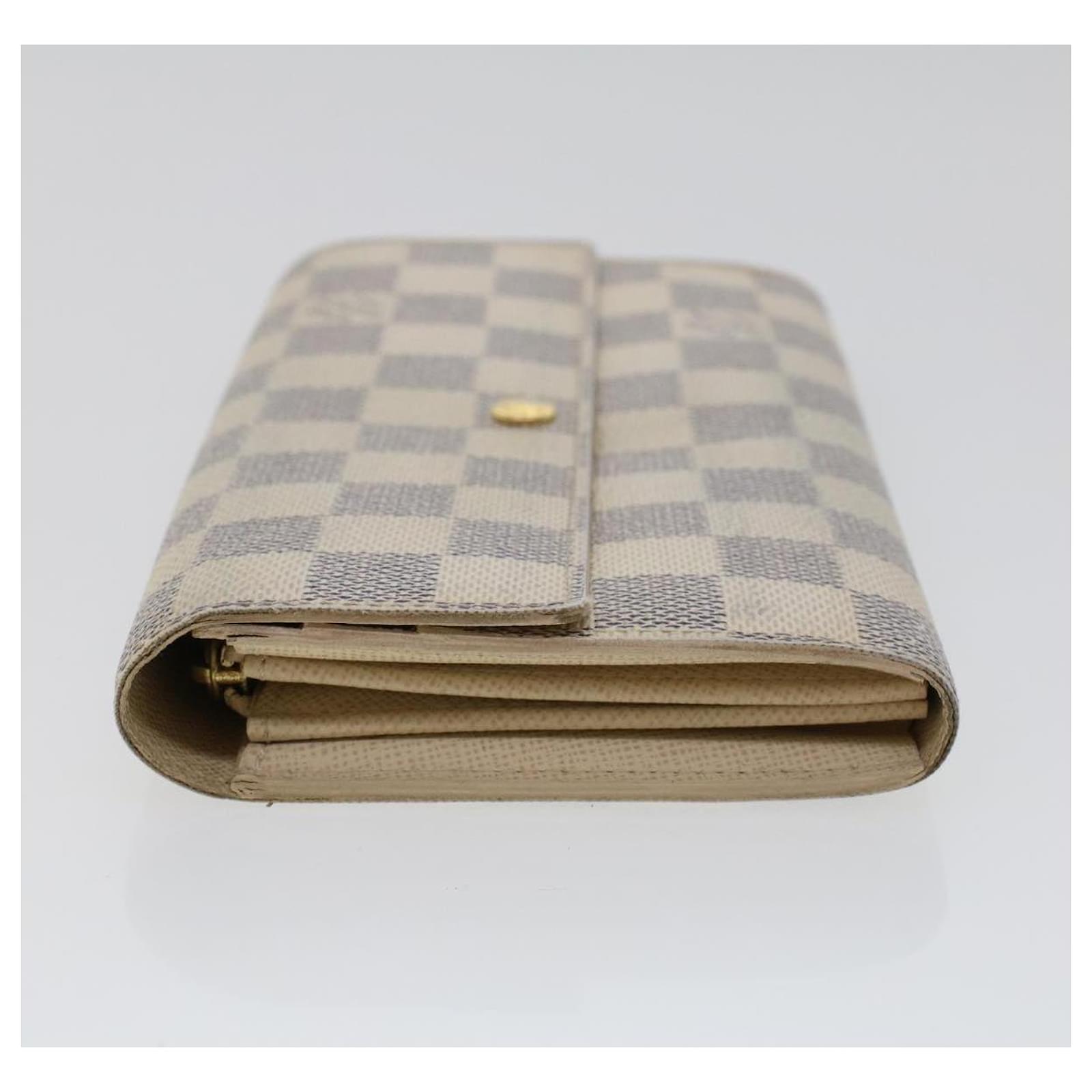 LOUIS VUITTON Damier Azur Portefeuille Sarah Long Wallet N63208 LV Auth  44623 ref.957465 - Joli Closet