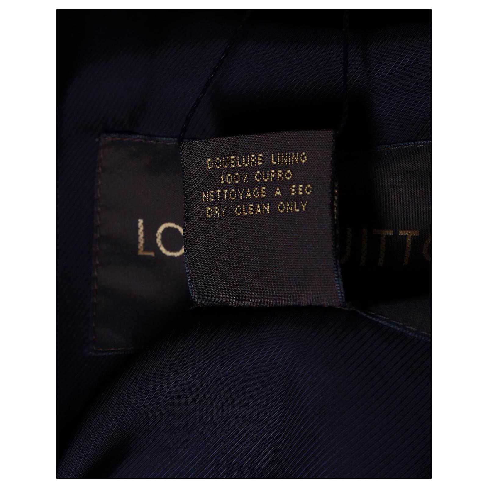 Louis Vuitton Logo Embroidered Front Zip Striped Jacket in Navy Blue Cotton  ref.957871 - Joli Closet