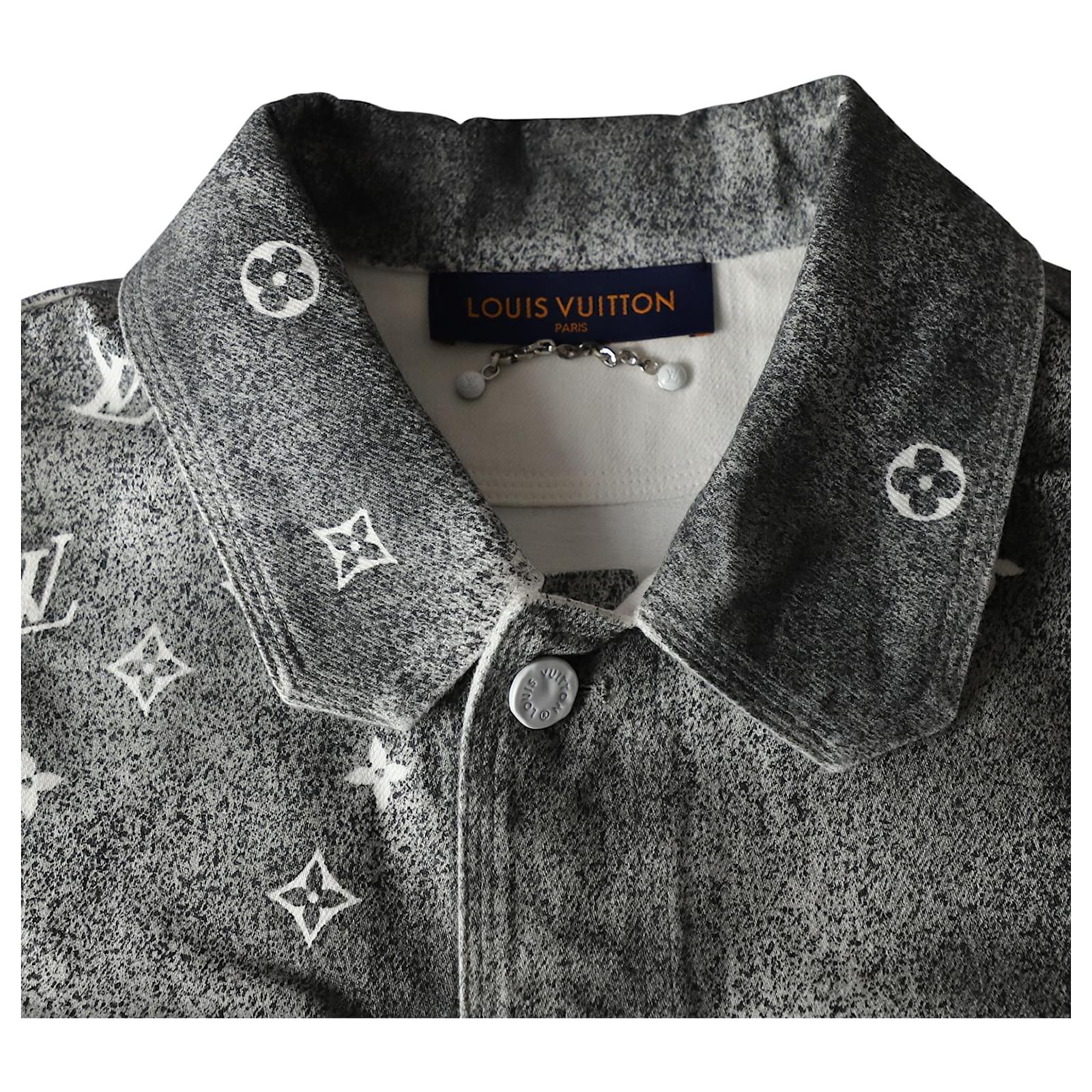 Louis Vuitton Embroidered Monogram Denim Overshirt