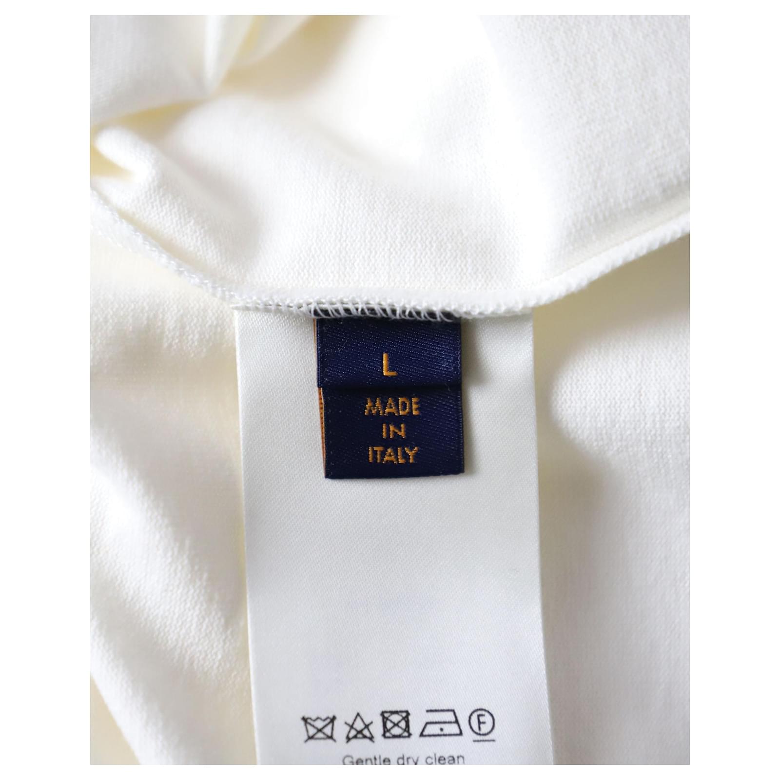 Tee shirt Louis Vuitton x Nigo Blanc taille L International en Coton -  31207948