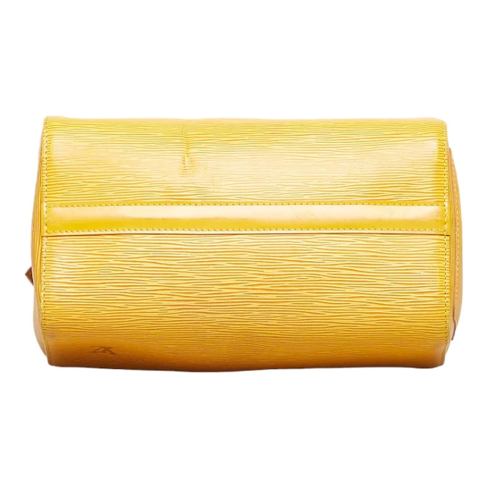 Louis Vuitton Epi Speedy 25 M43019 Yellow Leather Pony-style calfskin  ref.958049 - Joli Closet