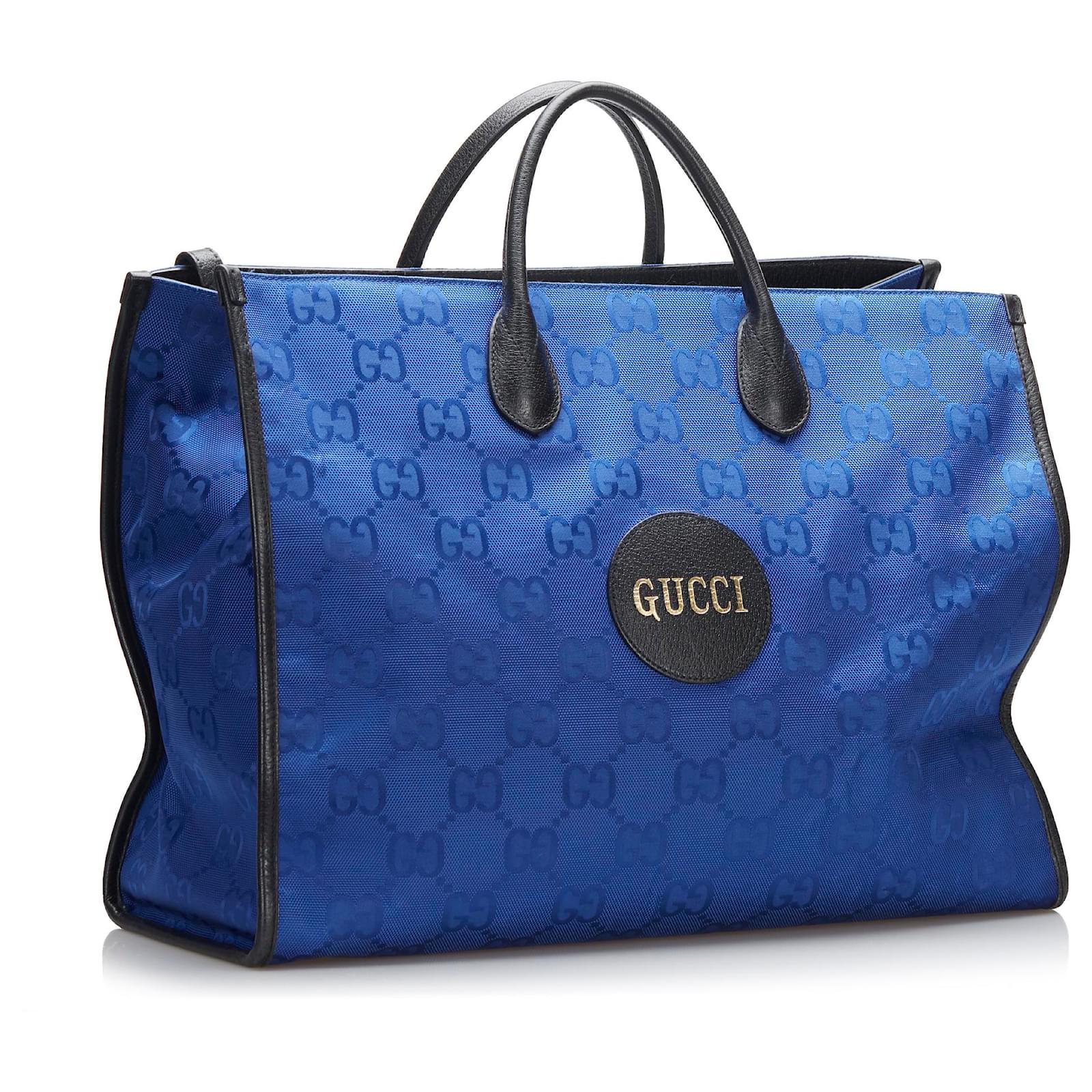 Gucci Blue Large GG Nylon Off the Grid Tote Pony-style calfskin Cloth  ref.958261 - Joli Closet