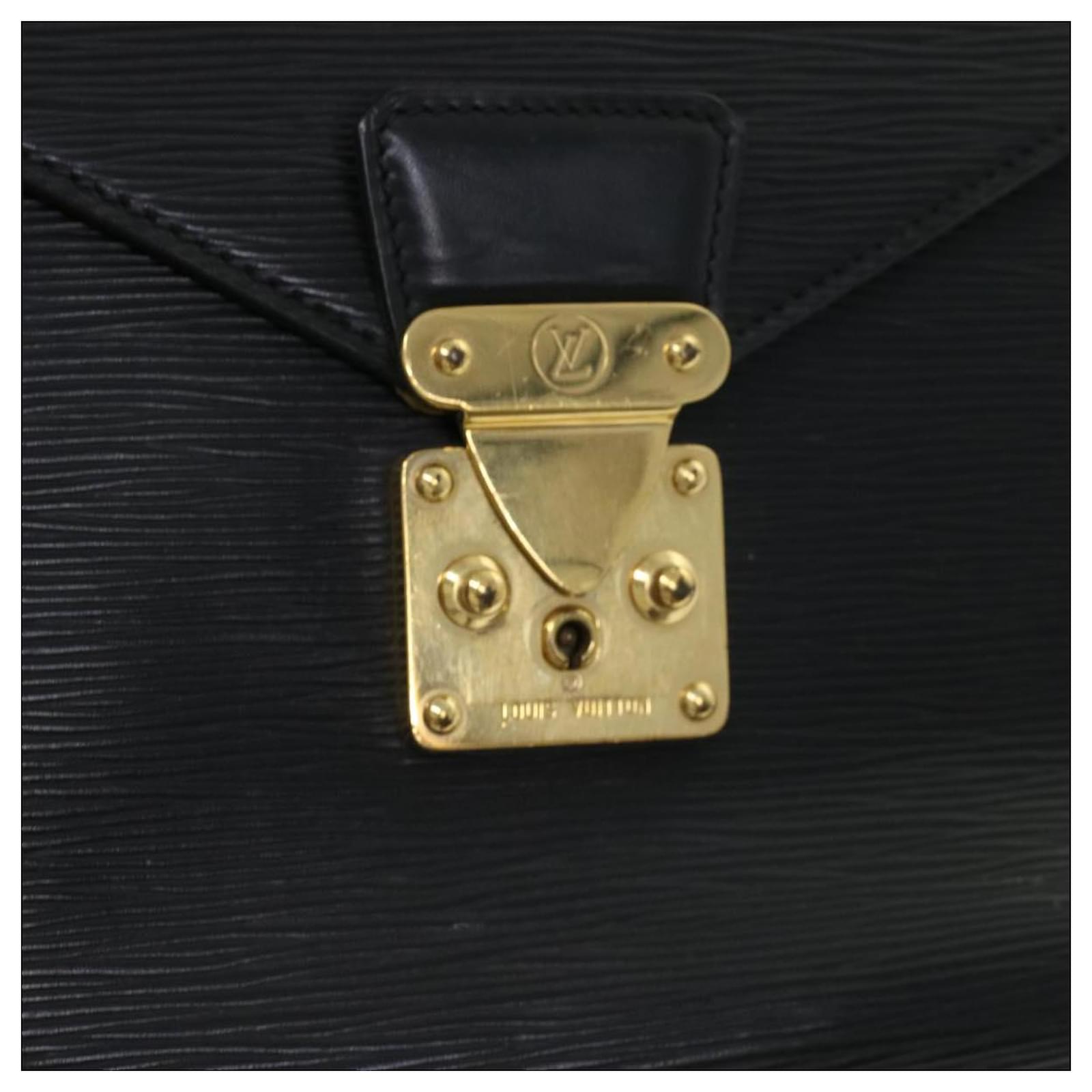 LOUIS VUITTON Monogram Pochette Priant Clutch Bag M51805 LV Auth