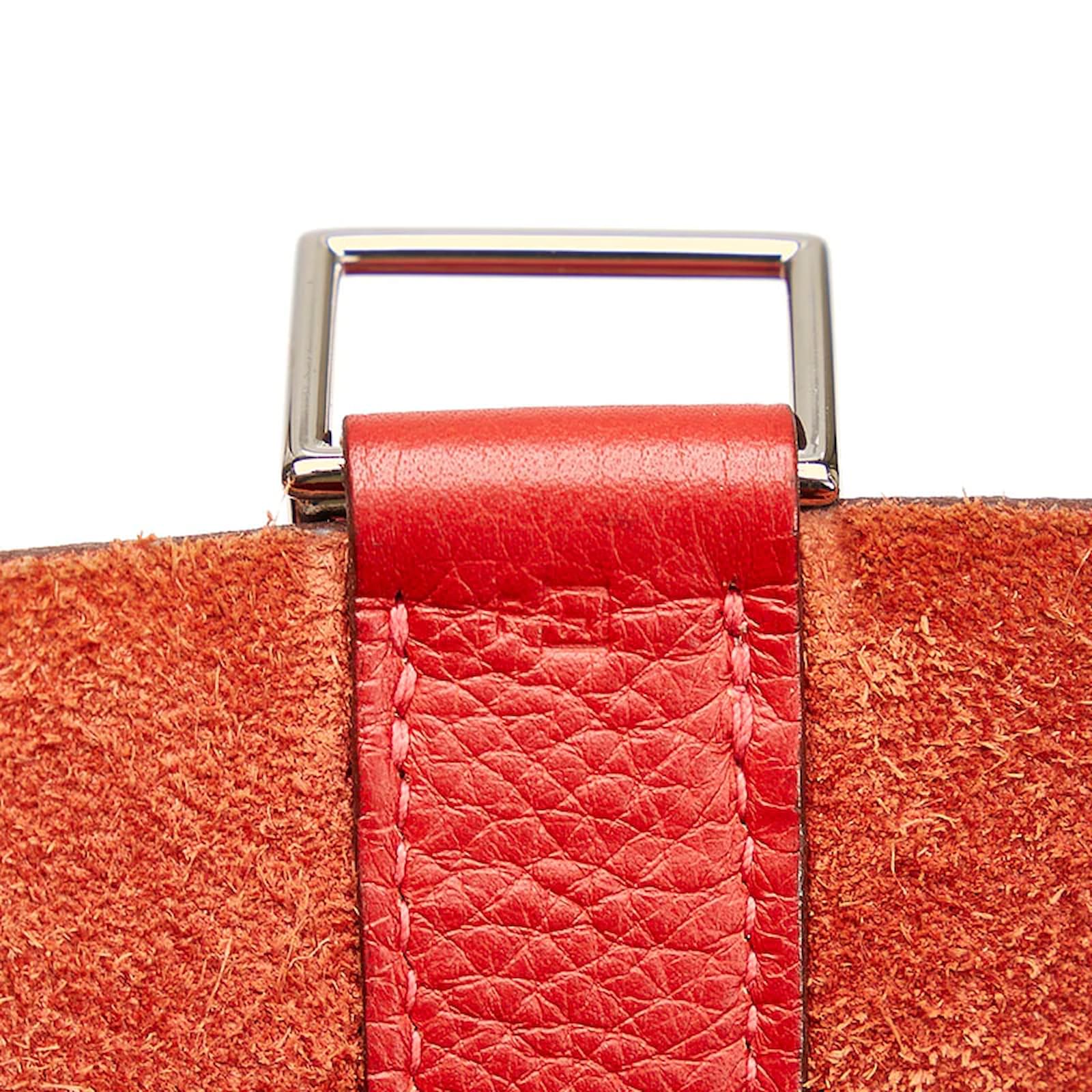 Hermès Clemence Picotin Lock sizeM 31 Red Leather Pony-style calfskin  ref.958645 - Joli Closet