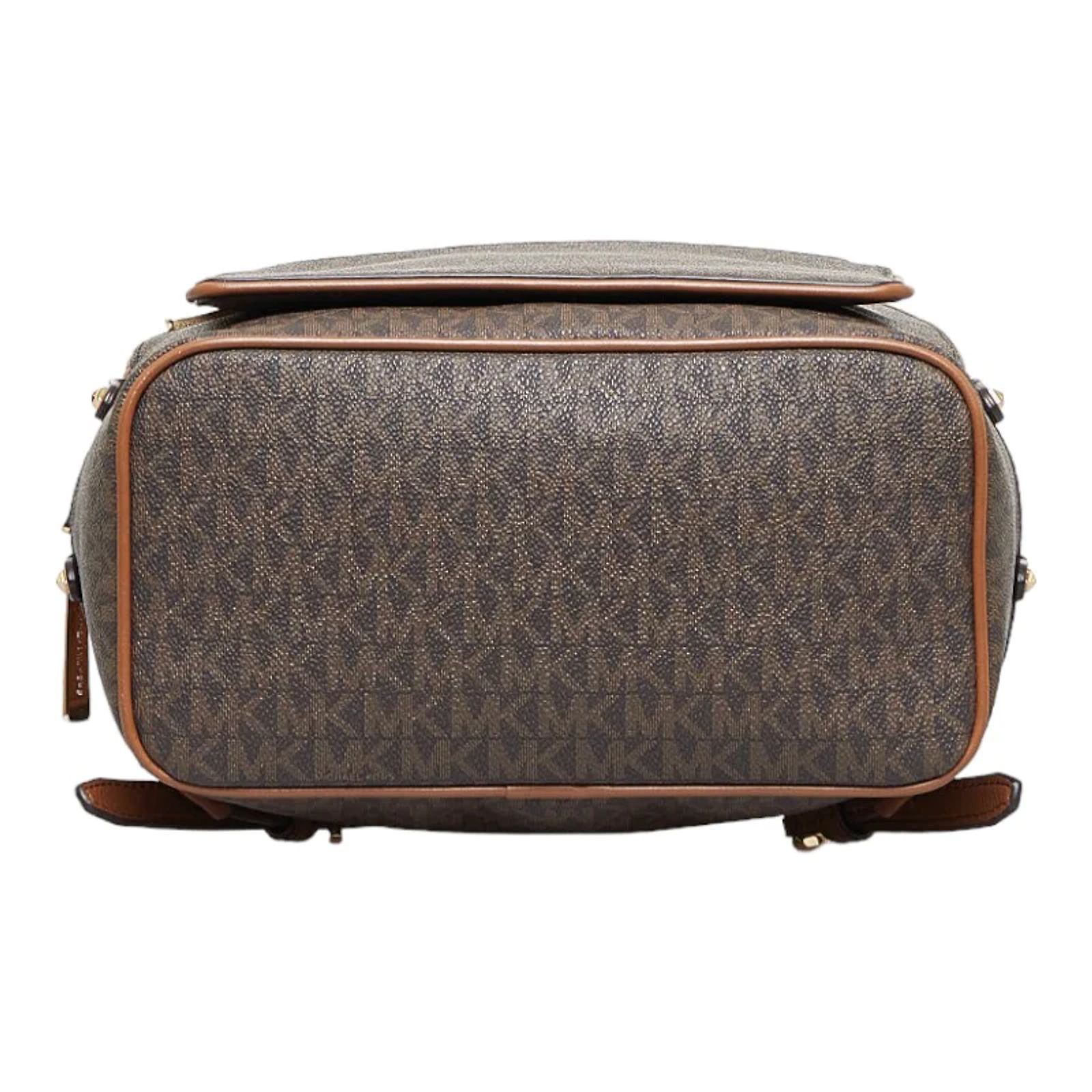 Michael kors kenly monogram brown leather backpack Michael Kors Kenly Large Logo Tote Bag, North South Brown  main image 3