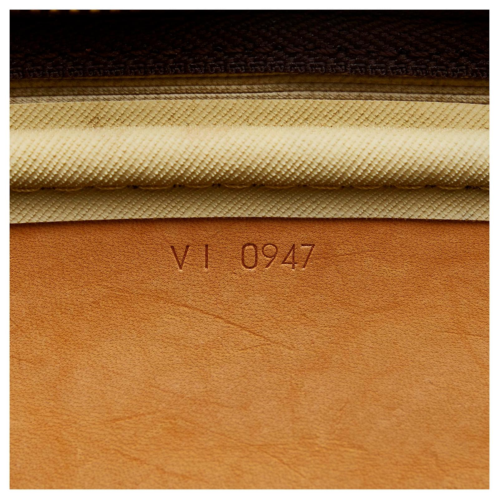 Louis Vuitton Brown, Pattern Print Monogram Alizé 24 Heures