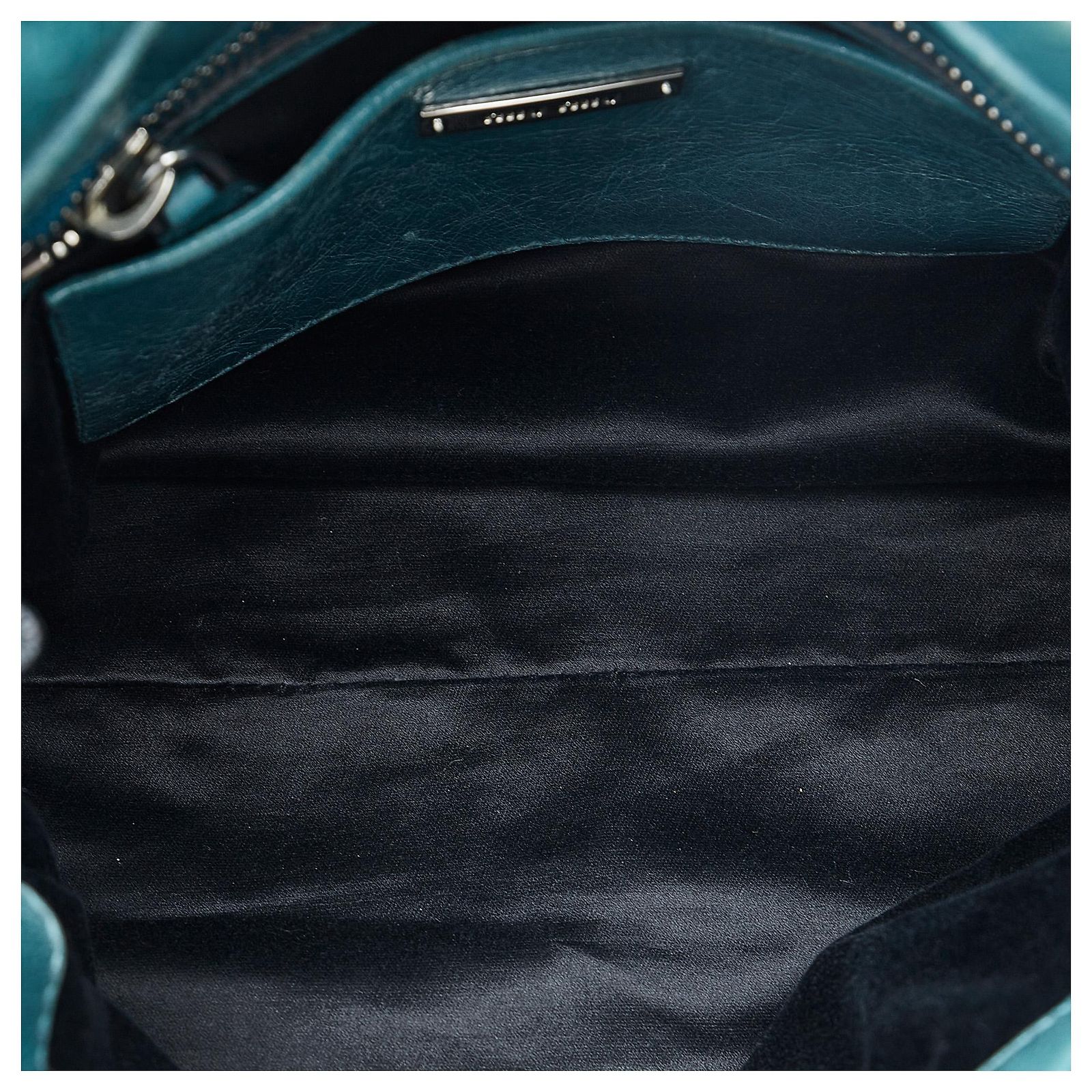 Miu Miu Blue Vitello Lux Bow Satchel Turquoise Leather Pony-style 
