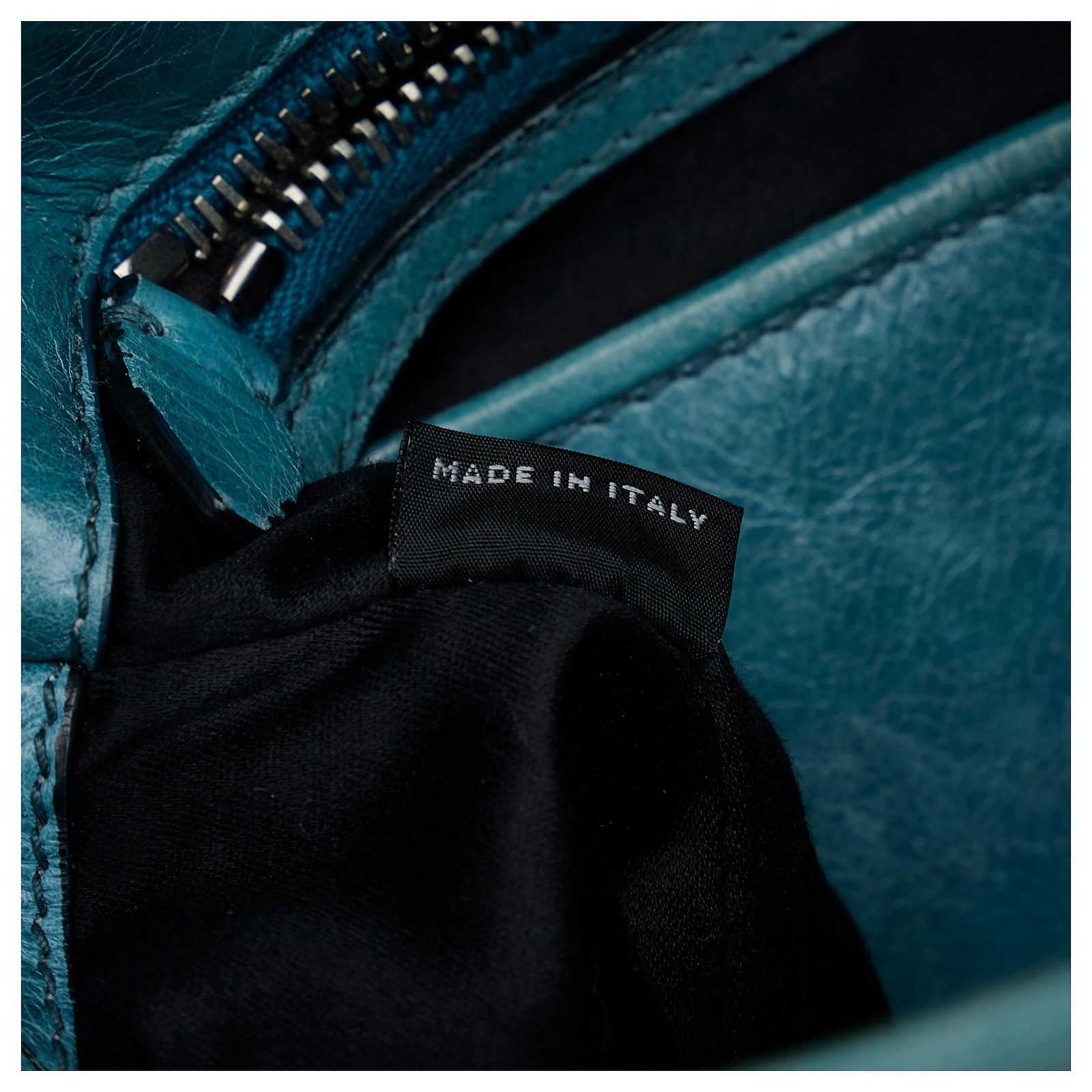 Miu Miu Blue Vitello Lux Bow Satchel Turquoise Leather Pony-style 