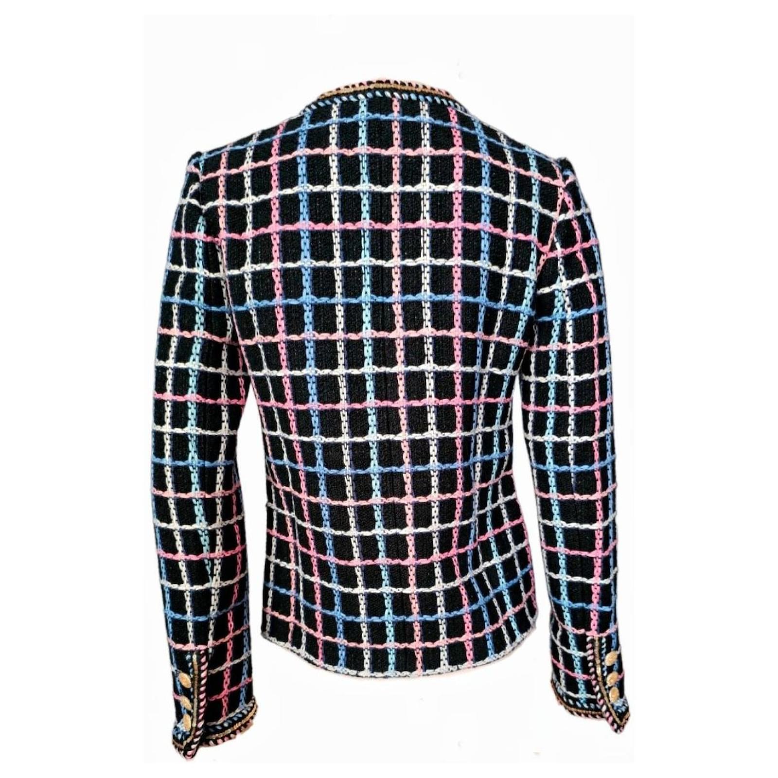 ジャケット ROLAROLA COLLAR TWEED JACKET 4BKS315 Embellished Raffia Chic Collarless Jacket - Men - Ready-to