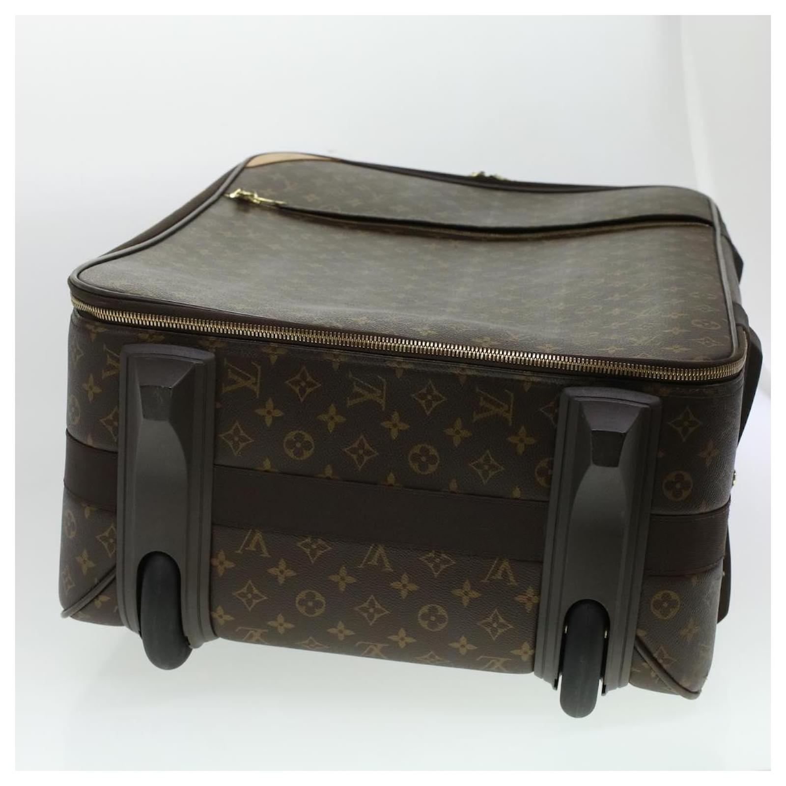 Auth LOUIS VUITTON Pegase 65 Monogram Canvas Travel Rolling