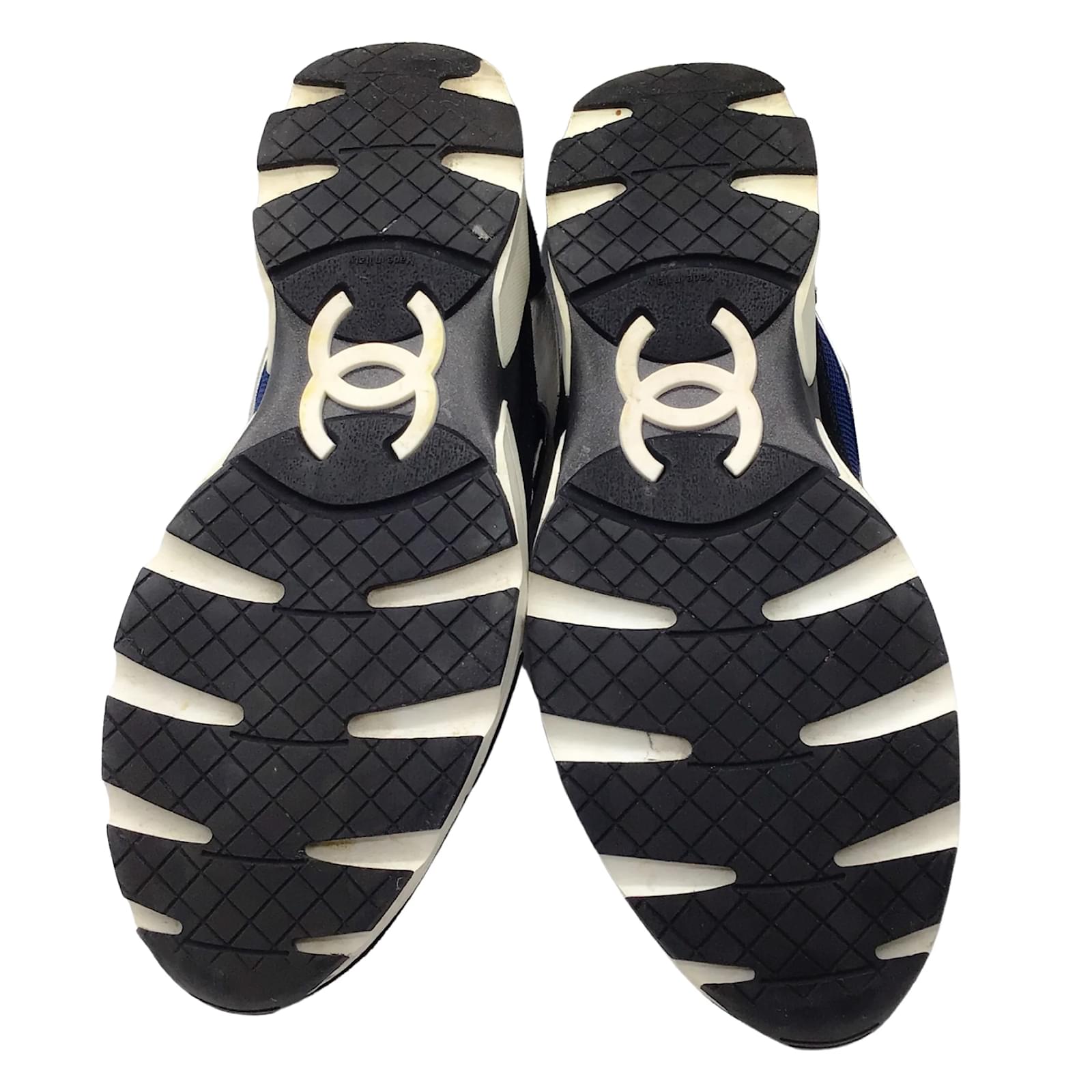 Chanel blue / white / Silver Metallic / Black CC Logo Mesh Chanel blue / white / Silver Metallic / Black CC Logo Mesh