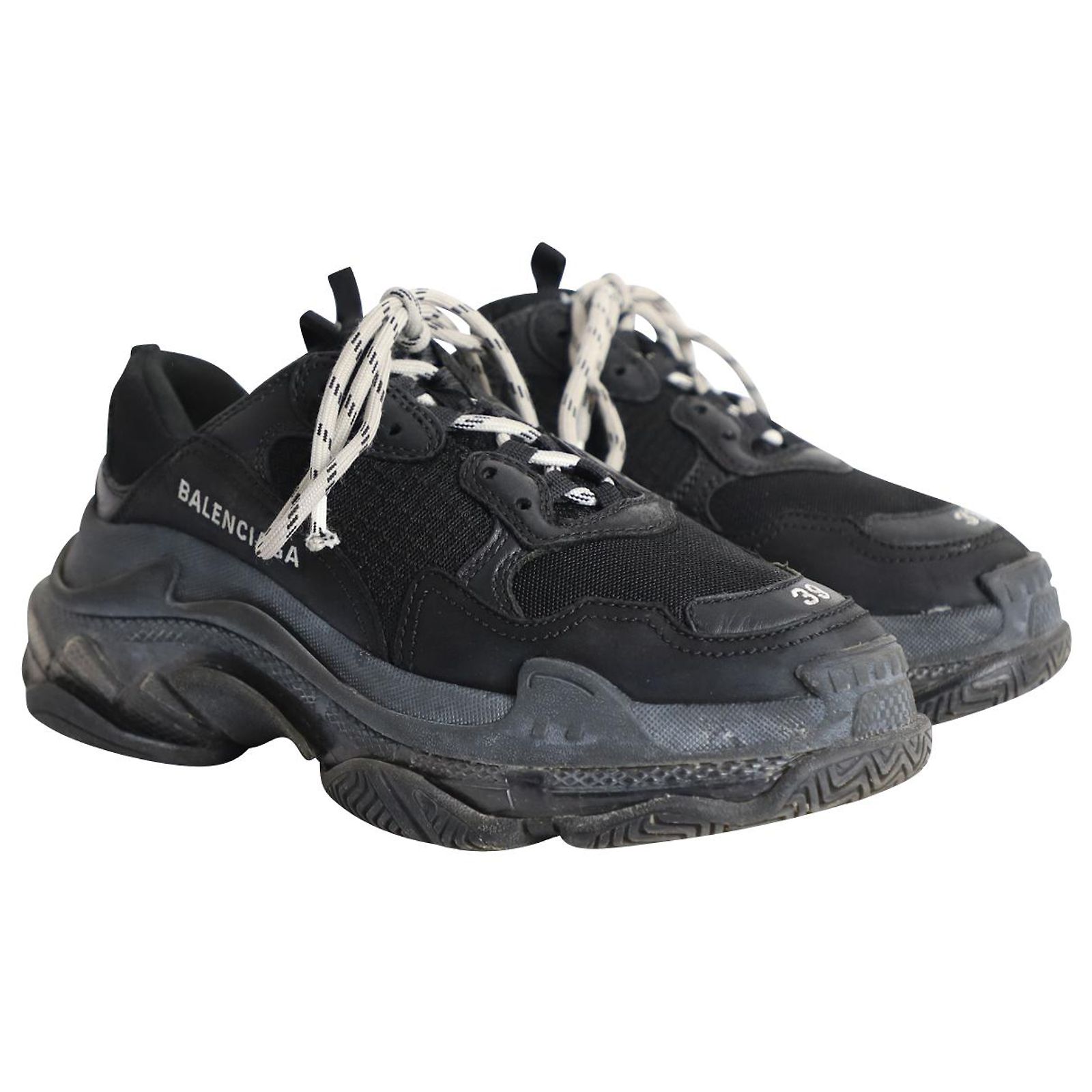 Day Balenciaga Triple S Clear Sole Sneakers in Black  display picture 1