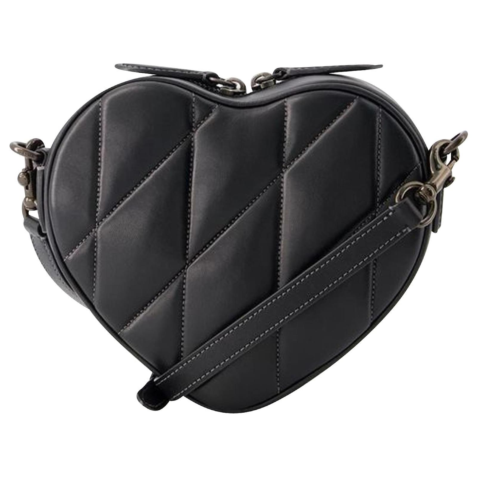Heart Crossbody - Coach - Leather - Black Pony-style calfskin ref.960468 -  Joli Closet