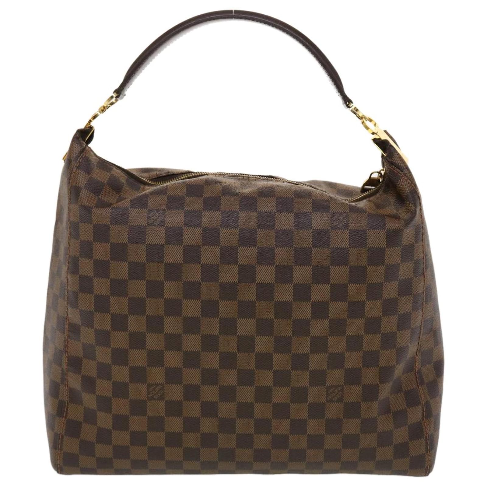 LOUIS VUITTON Portobello GM Damier Ebene Shoulder Bag Brown