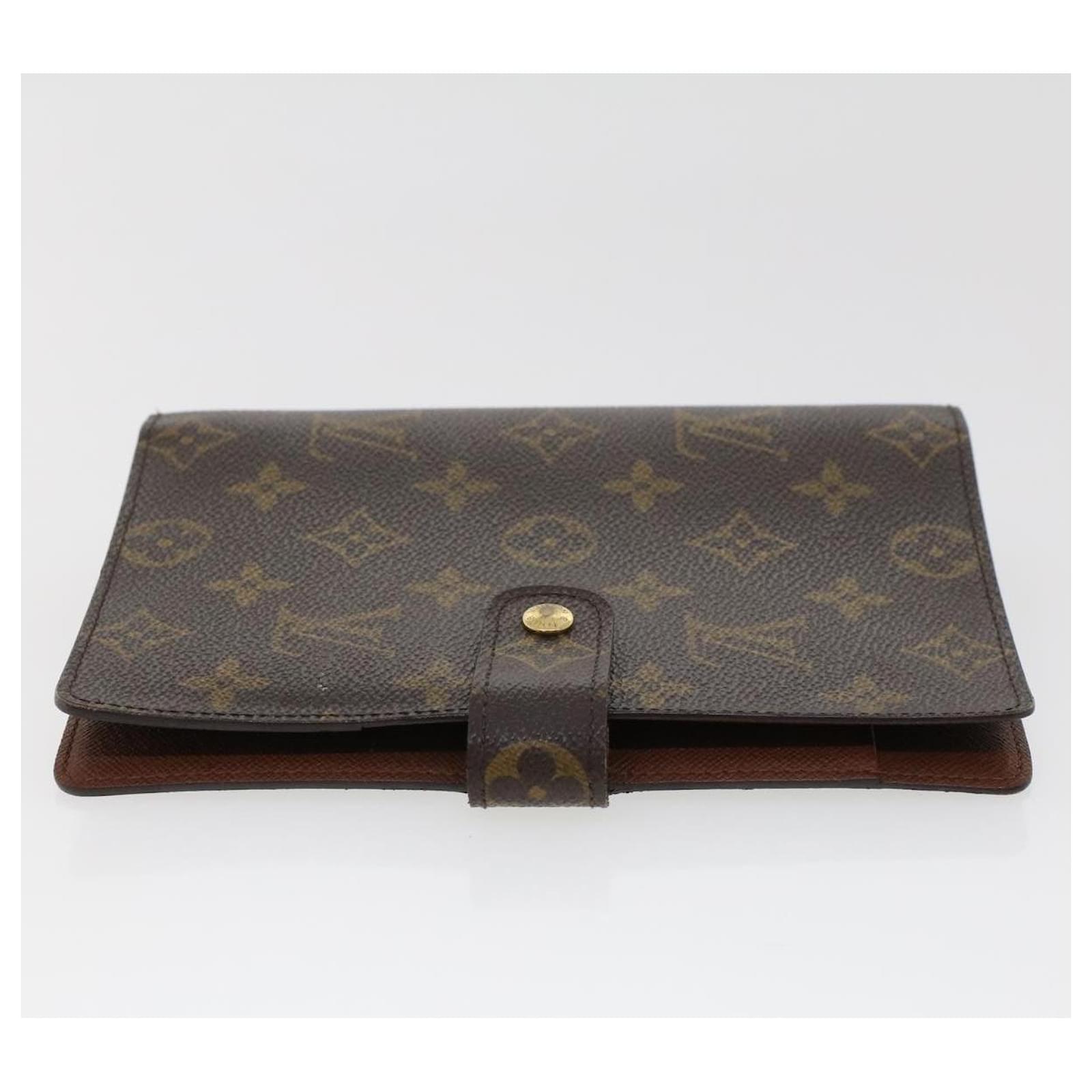 LOUIS VUITTON Monogram Agenda MM Day Planner Cover R20105 LV Auth 46843