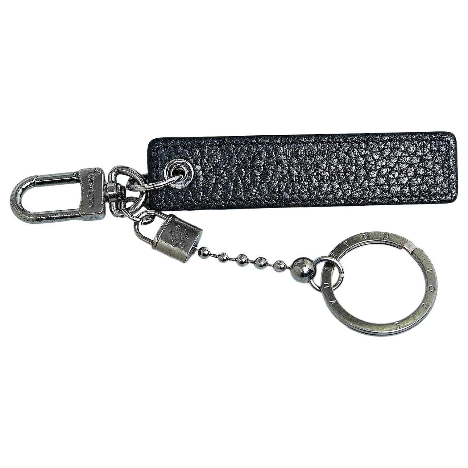 Louis Vuitton Black Leather Shadow Dragonne Key Holder And Bag