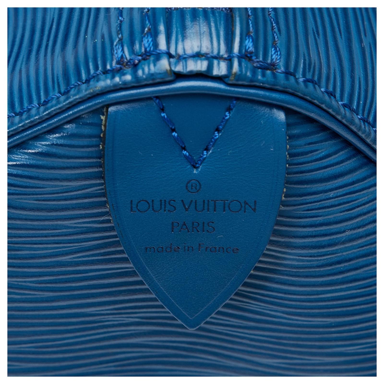 Louis Vuitton Blue Epi Leather Speedy 30 Bag