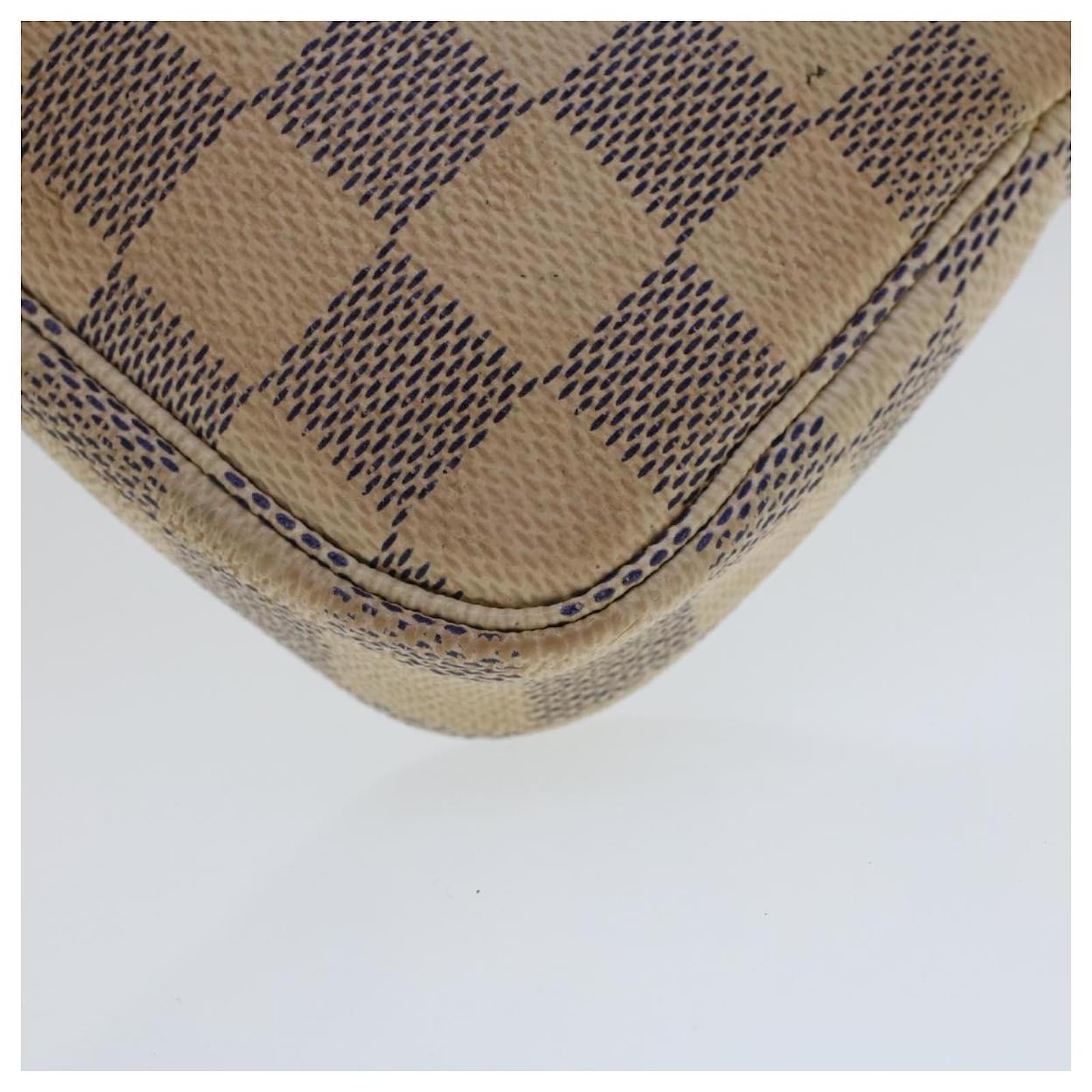 LOUIS VUITTON Damier Azur Mini Pochette Accessoires Pouch N58010 LV Auth  44487