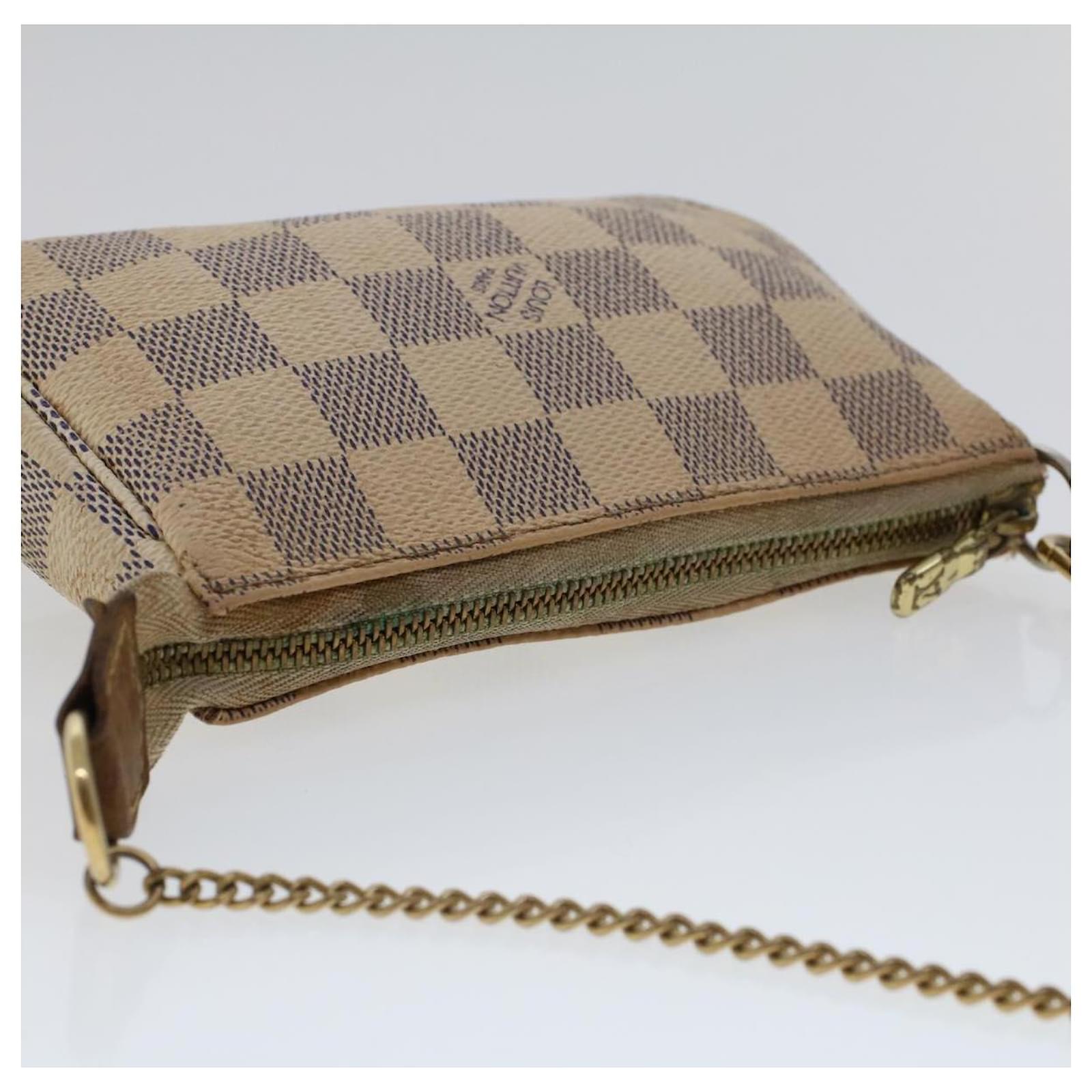 LOUIS VUITTON Damier Azur Mini Pochette Accessoires Pouch N58010 LV Auth  44487