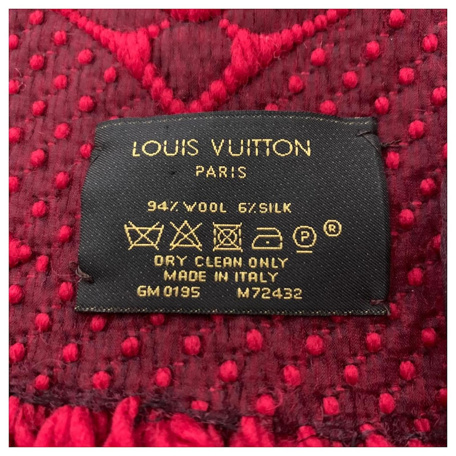 Louis Vuitton M72432 ECHARPE LOGOMANIA Stole Red