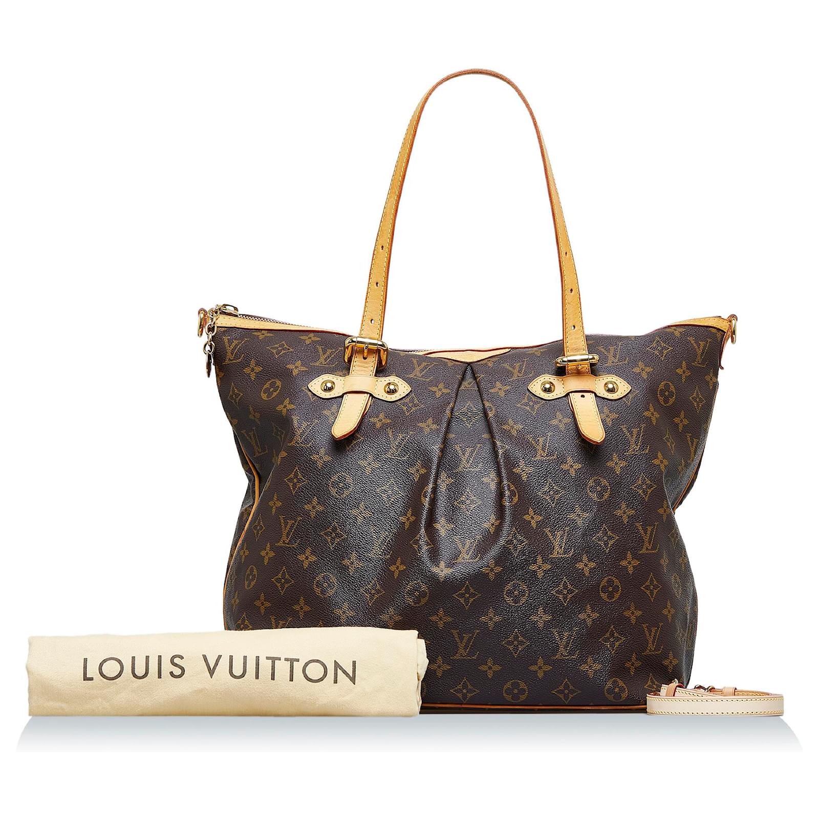 LOUIS VUITTON Donna Palermo Bag in Tela in Marrone