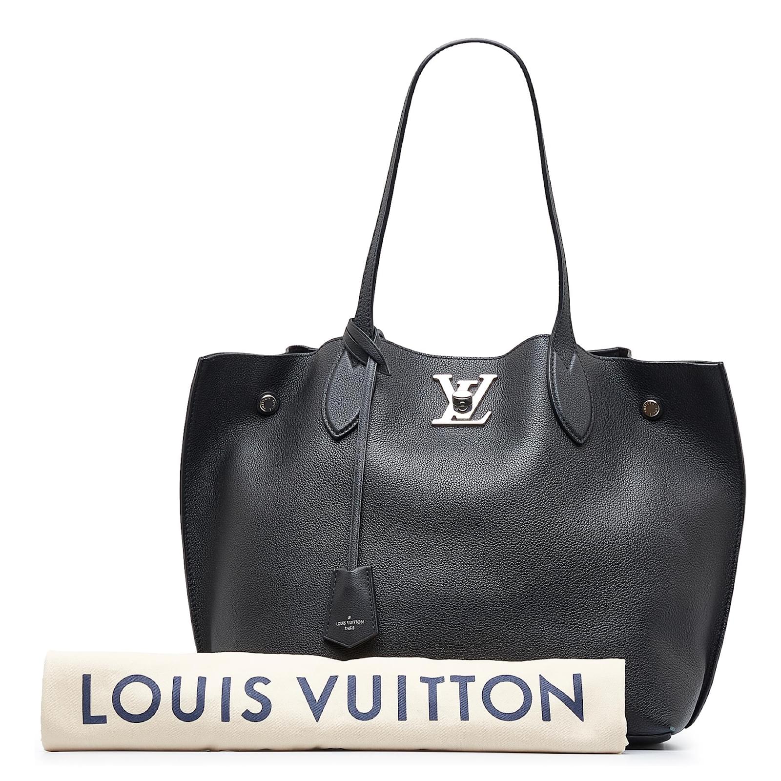 Louis Vuitton Black Lockme Go Tote Leather Pony-style calfskin ref.962119 -  Joli Closet