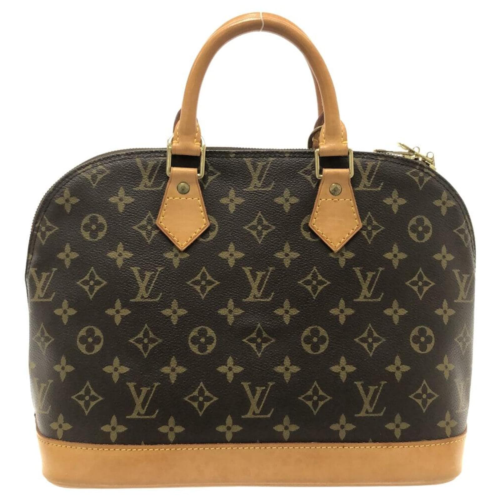 Louis Vuitton Monogram Vernis Alma BB Hand Bag Beige Dunne M90175 LV Auth 40127