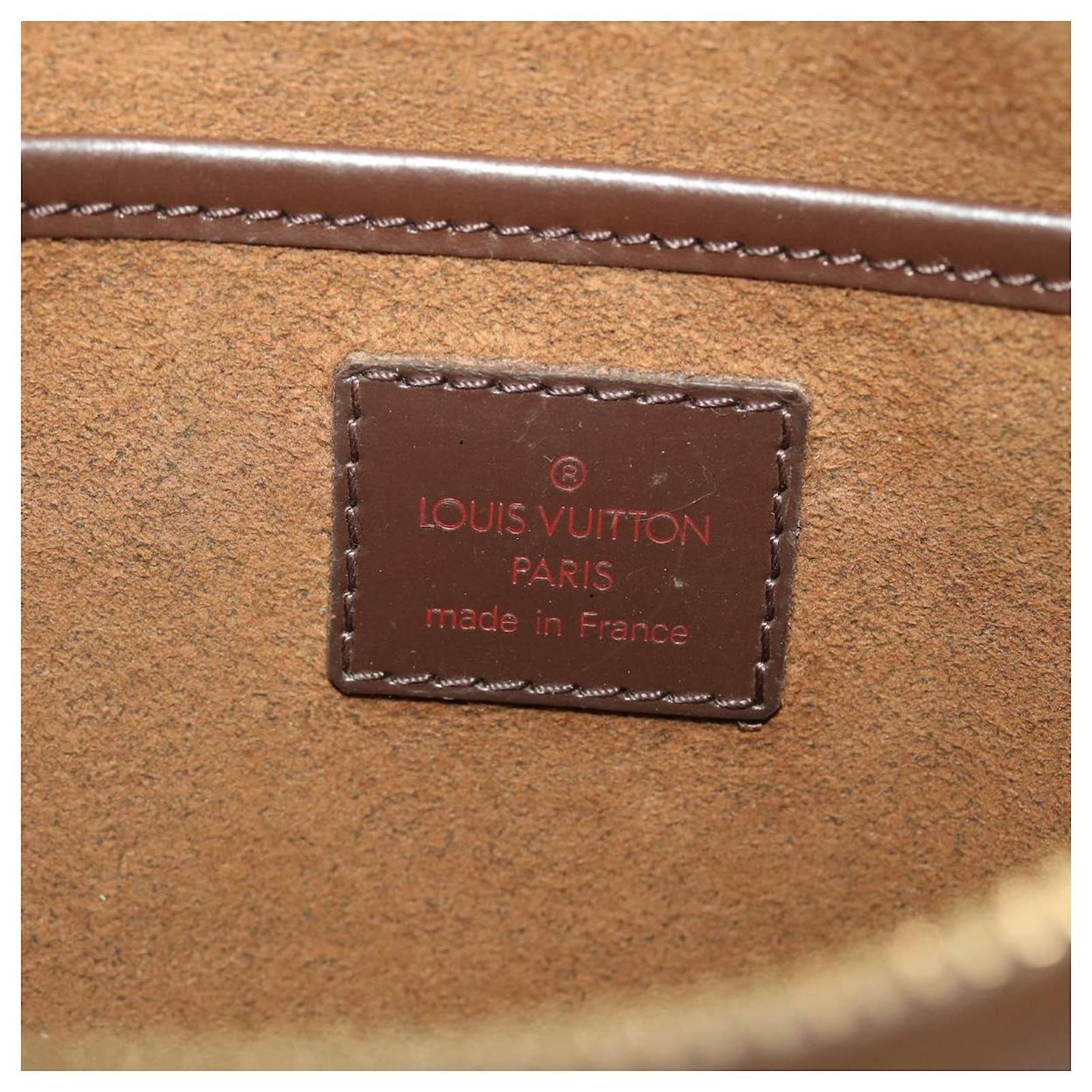 Louis Vuitton Damier Ebene Pochette Saint Louis N51993 Brown Cloth