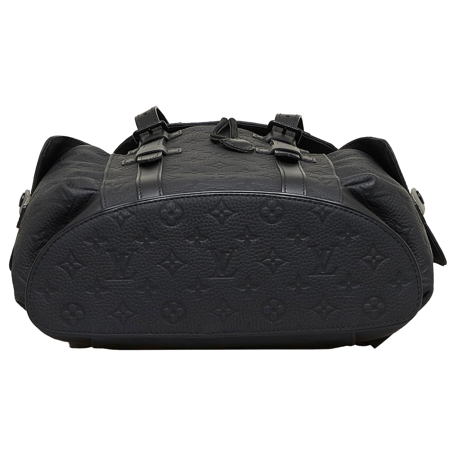 Louis+Vuitton+Christopher+Backpack+PM+Black+Leather+Monogram+