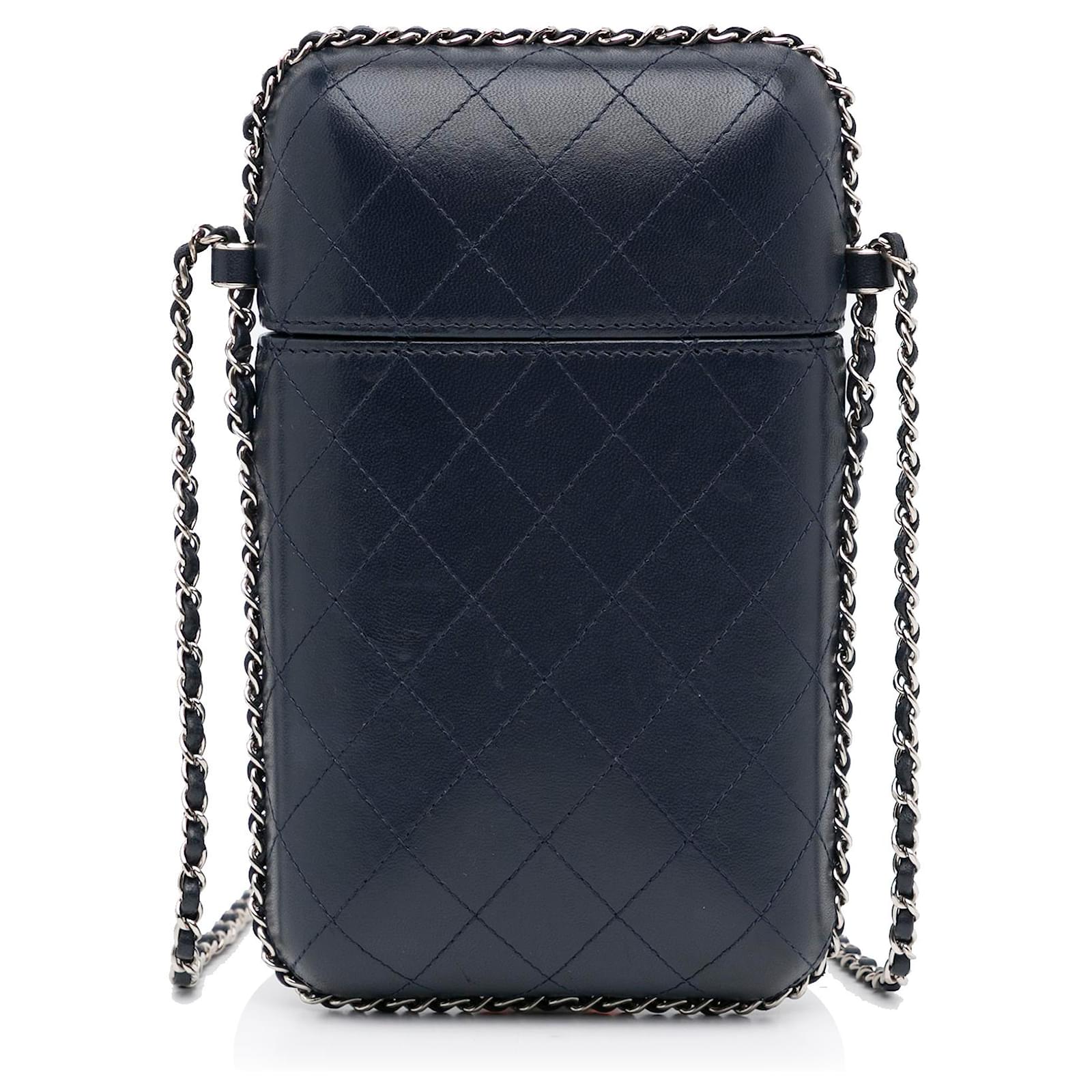 Chanel Phone Holder Crossbody Bag Quilted Lambskin