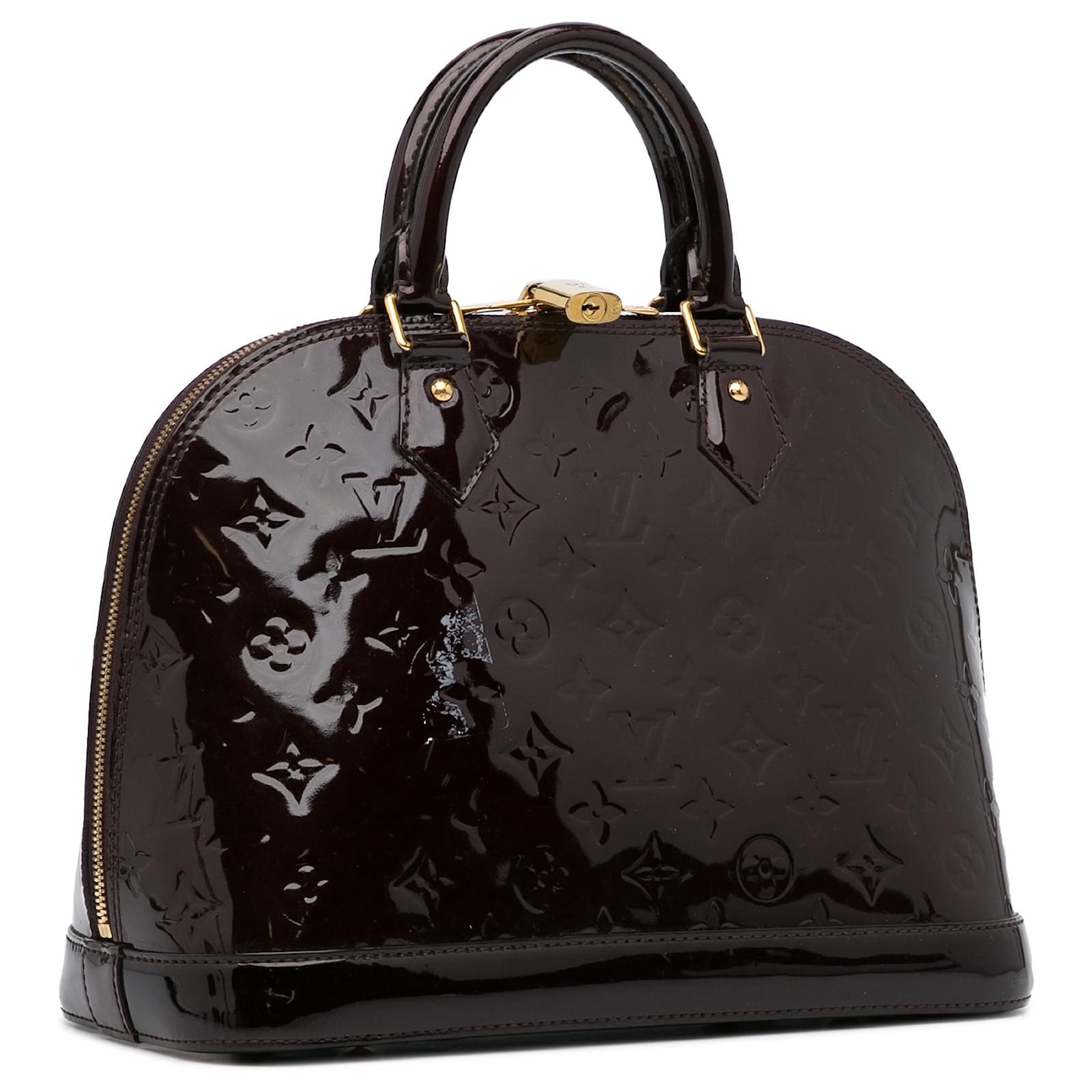 Louis Vuitton Patent Leather Alma BB - Purple Handle Bags