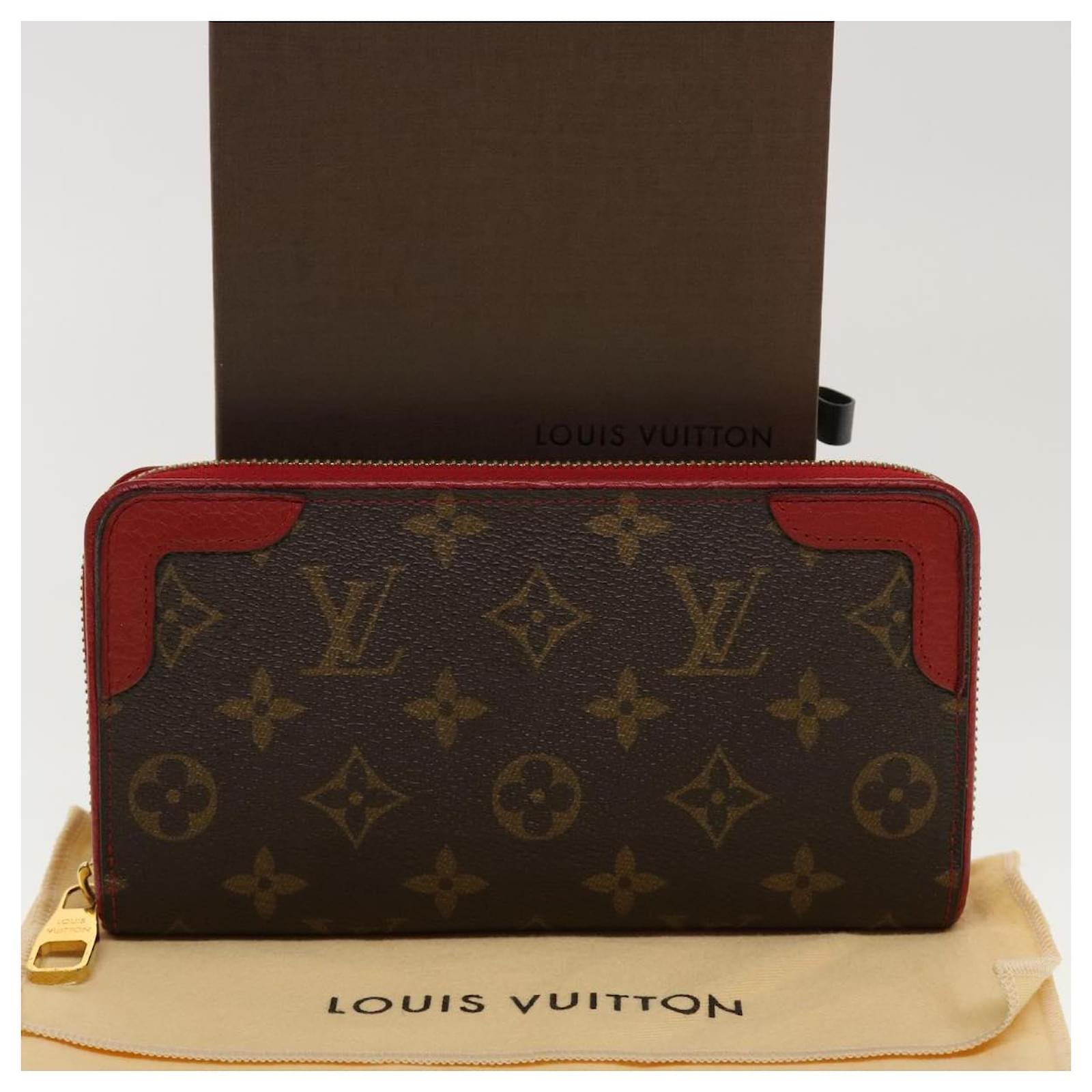 LOUIS VUITTON Monogram Sleys Zippy Wallet Long Wallet Red M61854