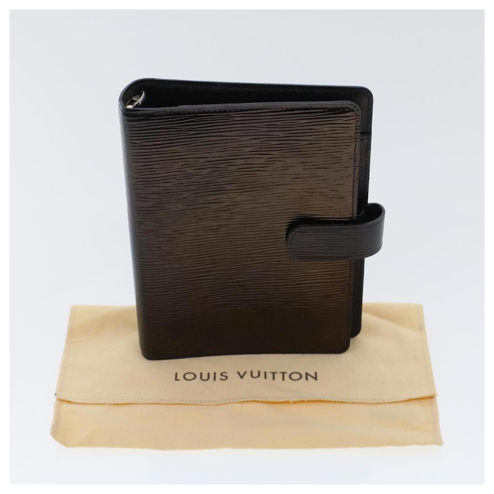 Louis Vuitton Couverture Agenda Fonctionnel PM Black Leather Wallet (Pre-Owned)